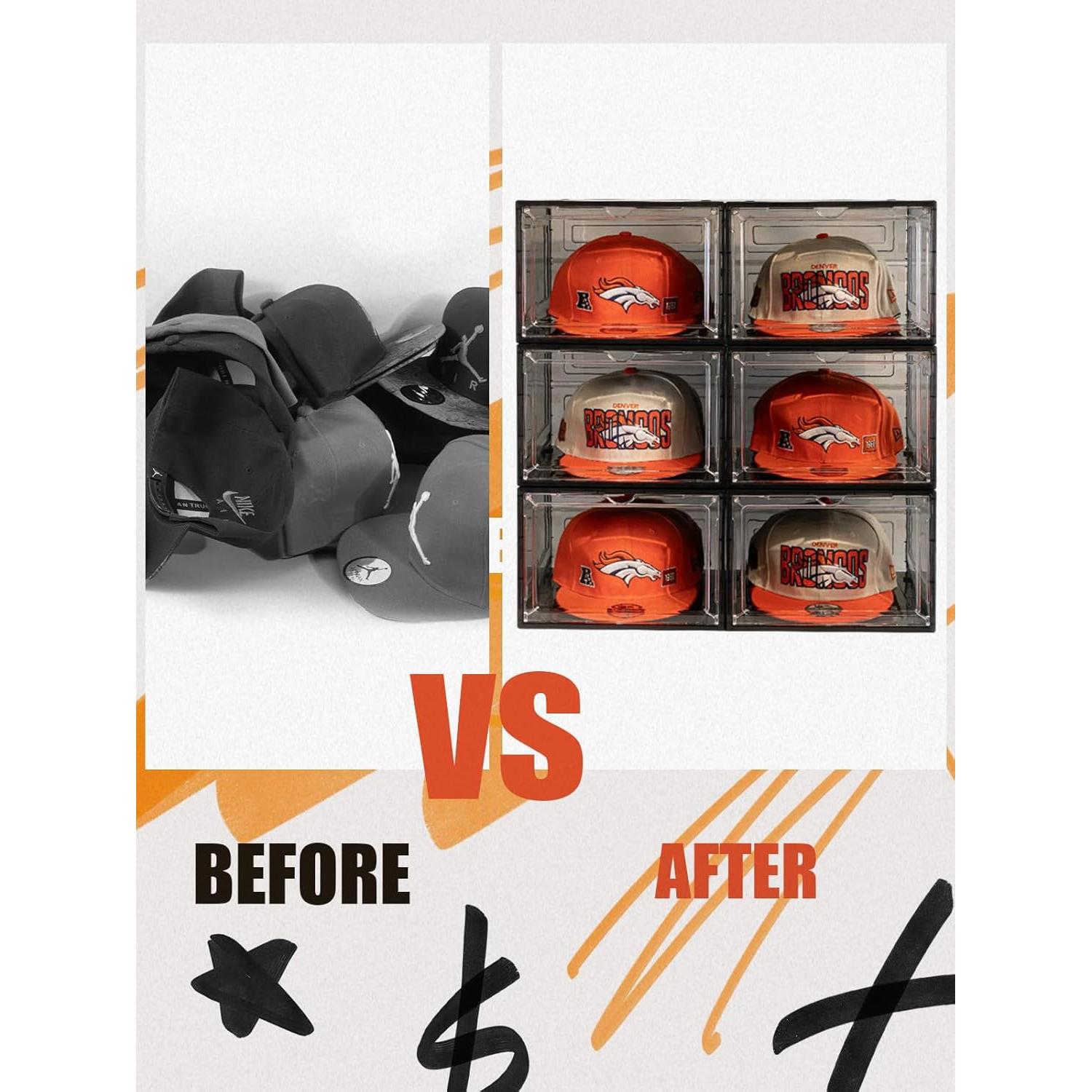 Caja Organizadora de Sombreros SCAVATA 6 Paquetes Apilables