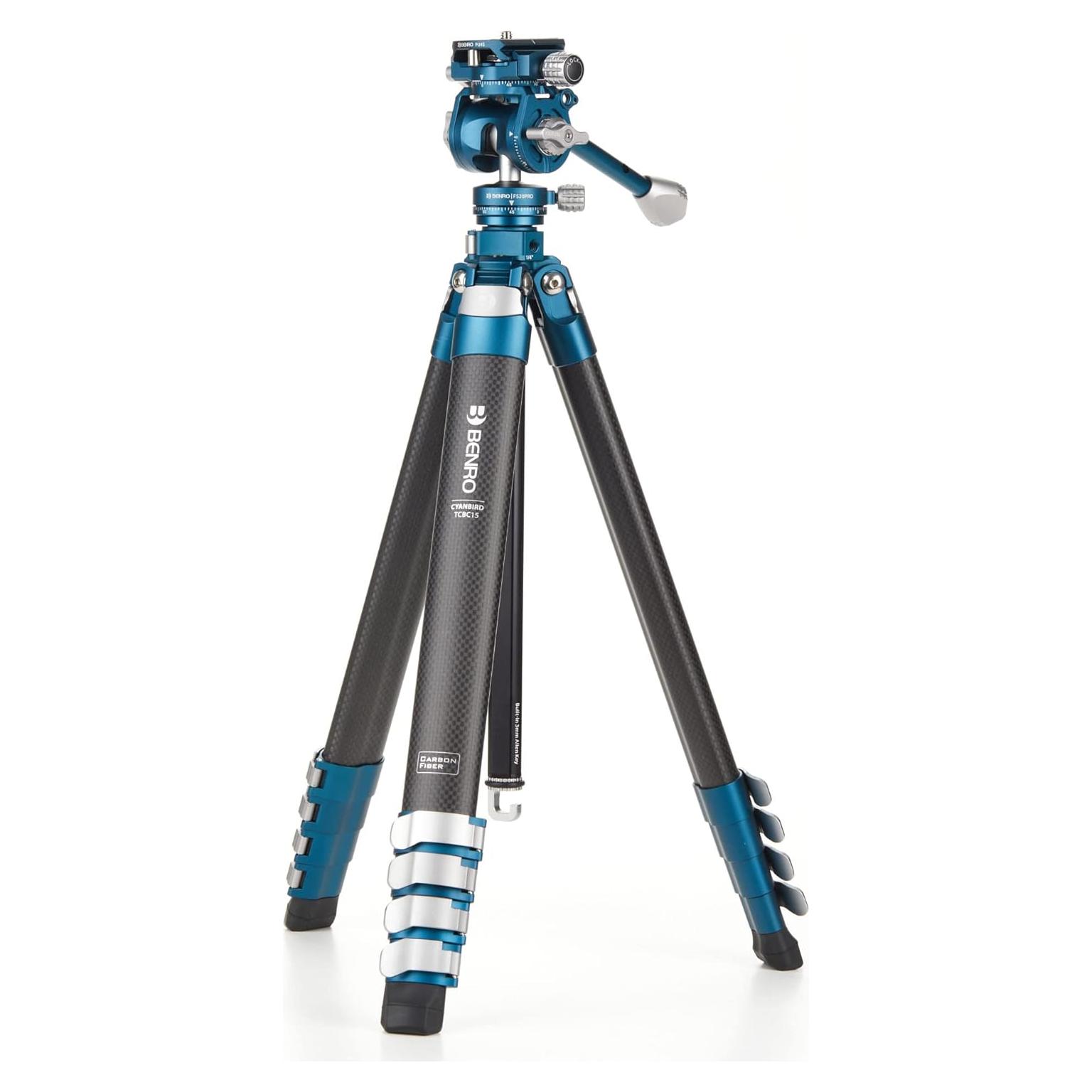 Trípode de fibra de carbono Benro CyanBird TCBC15FS20PROC 5 secciones