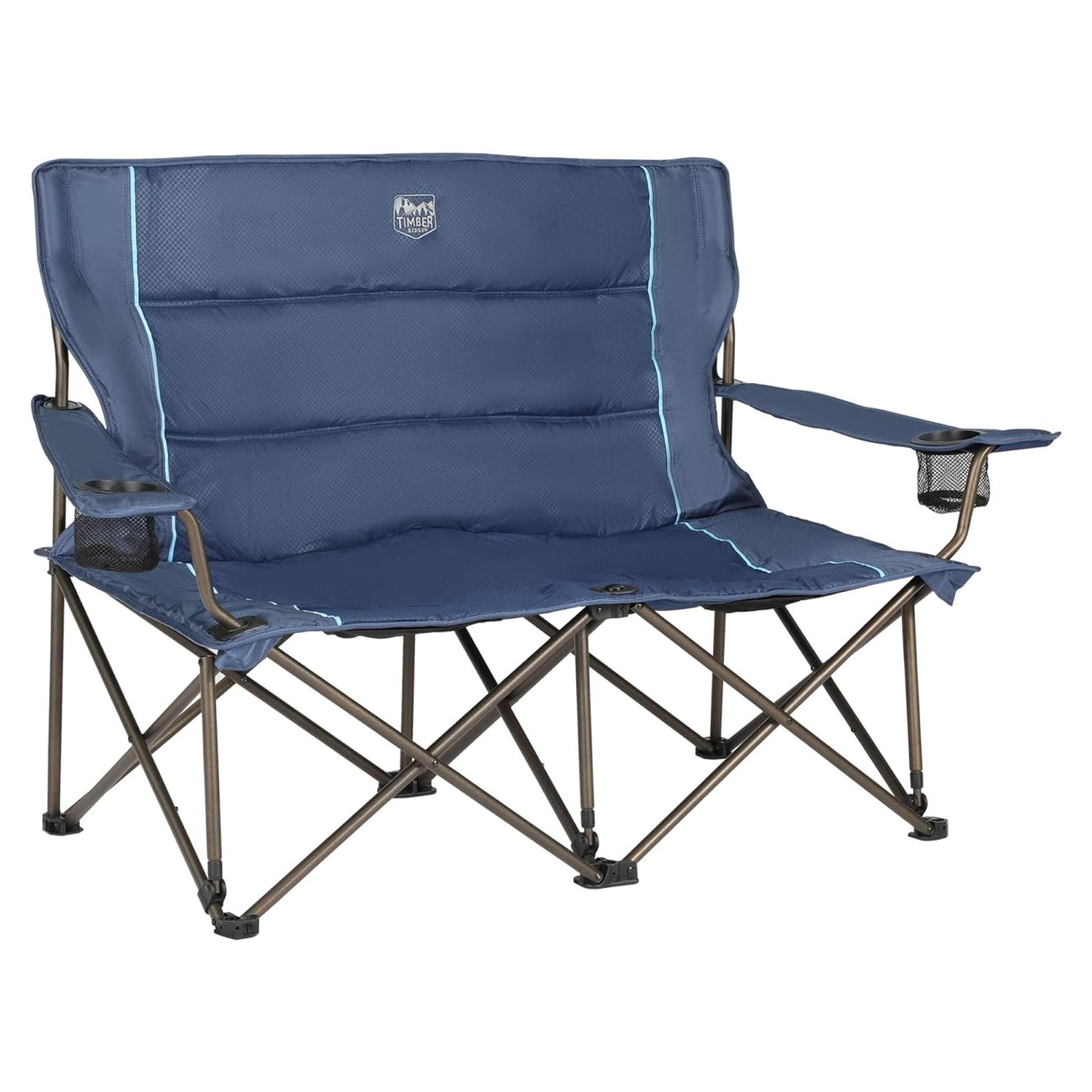 Sillón Loveseat Plegable Timber Ridge para 2 Personas Azul