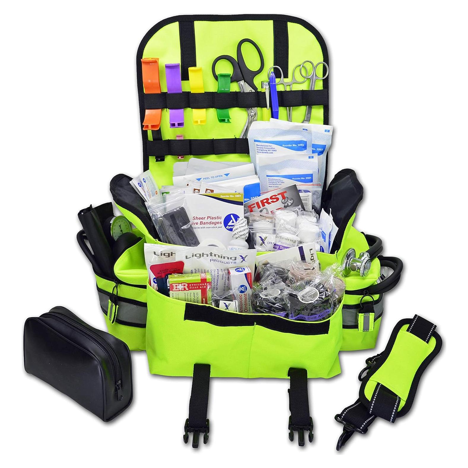 Bolsa de Trauma EMT Lightning X Amarillo Fluorescente 43x23x28cm