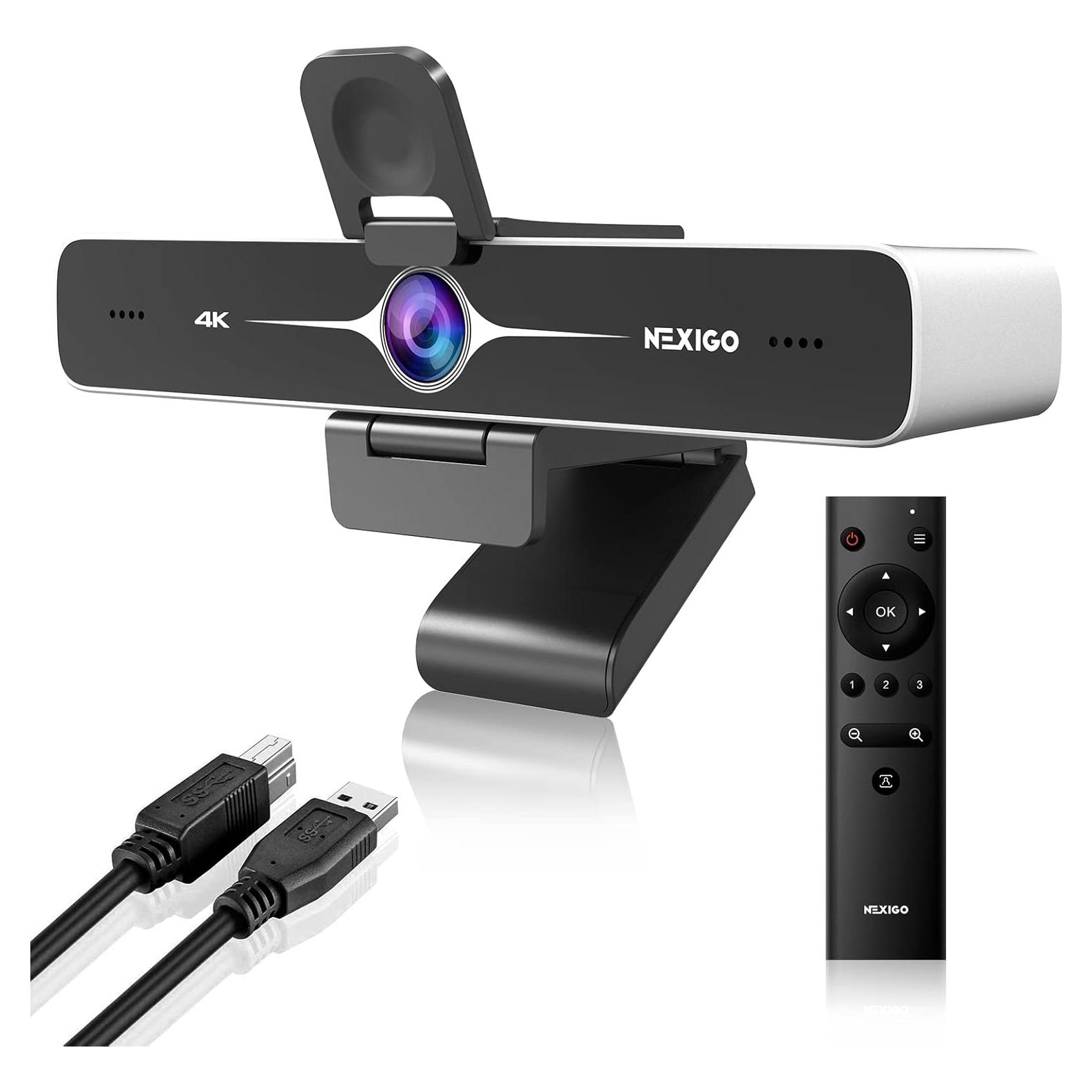 Webcam 4K NexiGo N970P con Control Remoto y IA