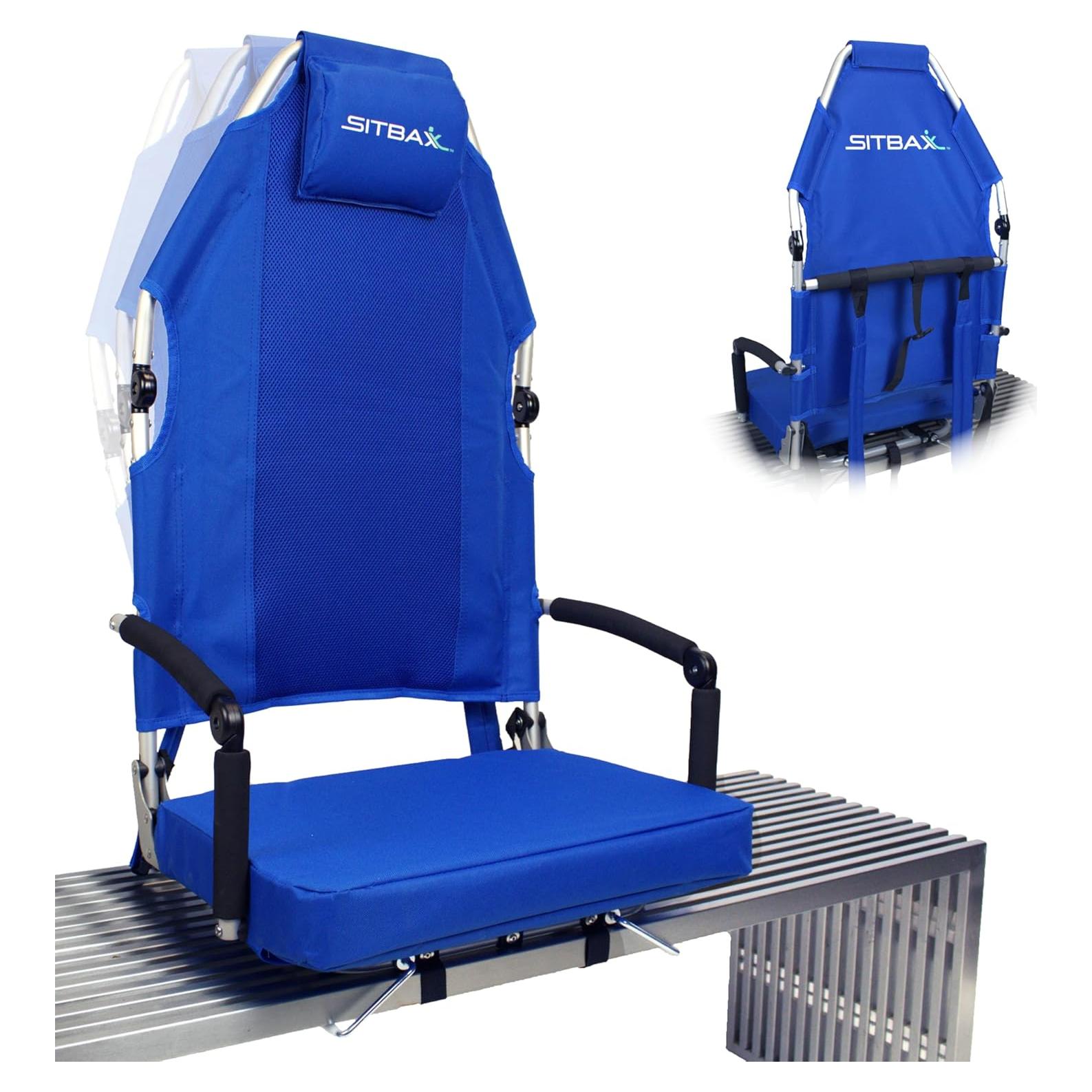 Asiento Acolchado para Gradas SitBax - Reclinable y Ligero