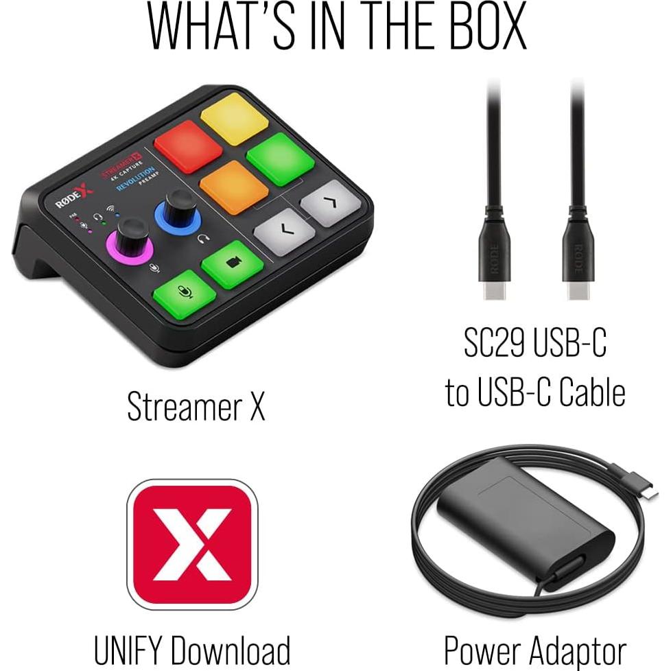 Interfaz de Audio y Captura de Video 4K RØDE Streamer X