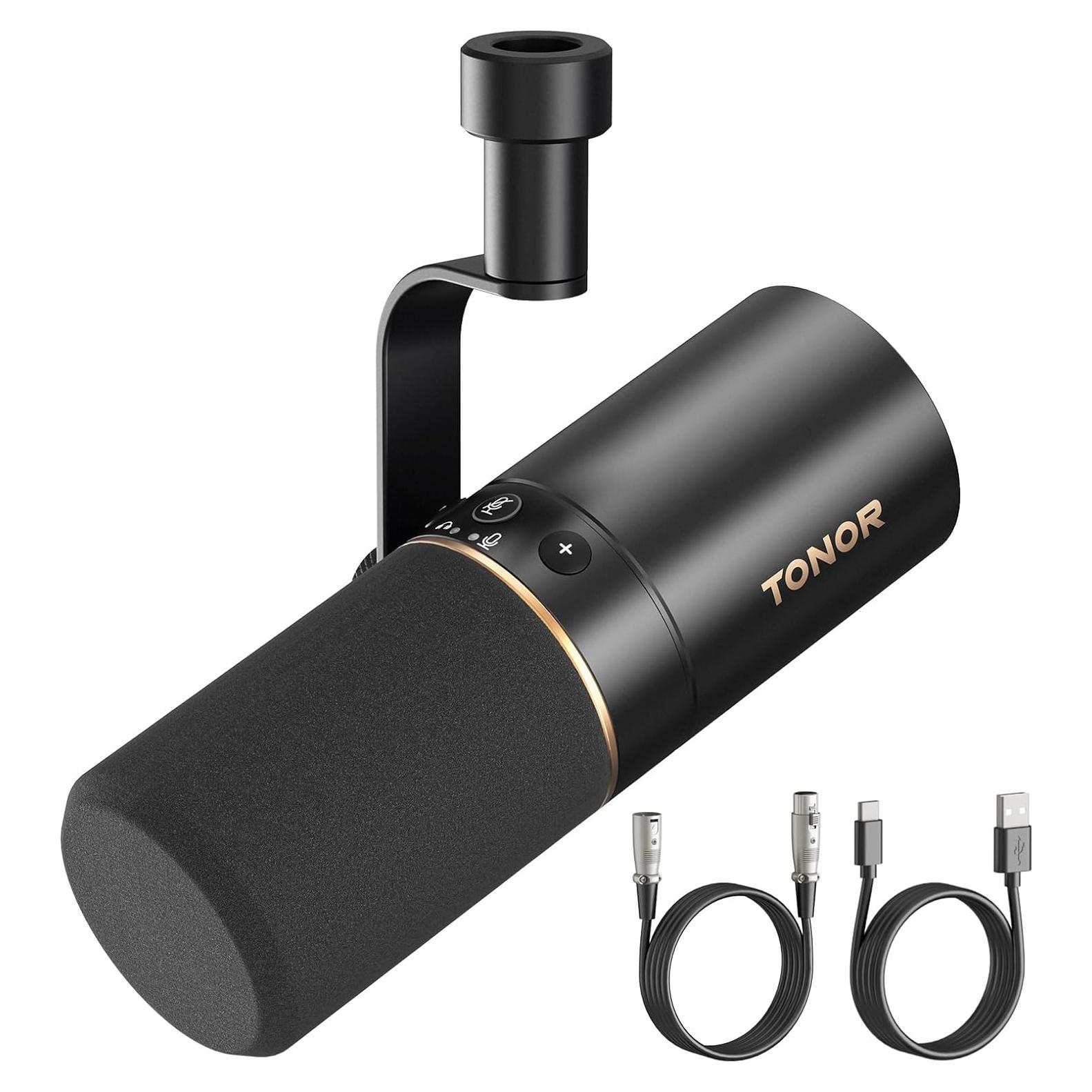 Micrófono Dinámico TONOR TD510+ XLR/USB para Podcast y Gaming