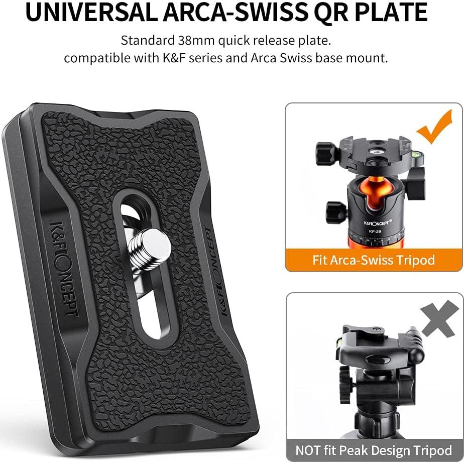 K&F Concept K-28 Camera Tripod Quick Release Mounting Plate