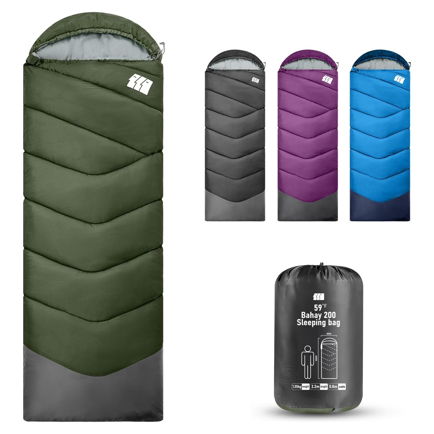 Saco de dormir TANSTRIDER 3 estaciones 220x80cm impermeable