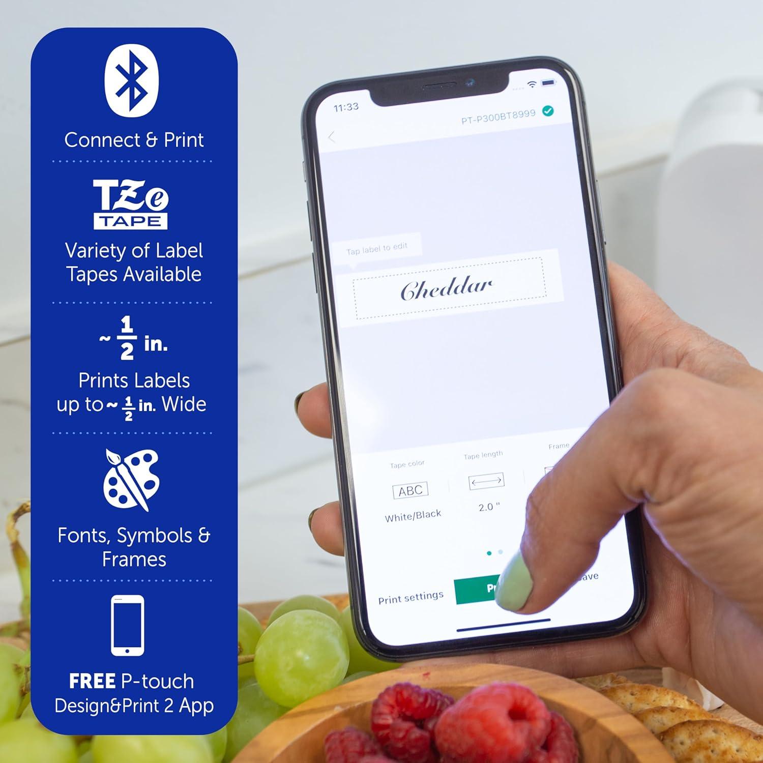 Fabricador de Etiquetas Brother P-Touch Cube Bluetooth Azul