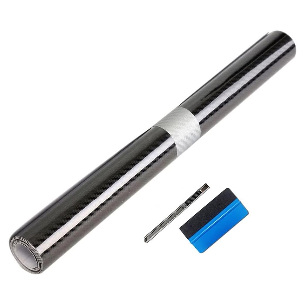 Vinilo de Fibra de Carbono LZLRUN 5D 0.30m x 1.52m para Autos