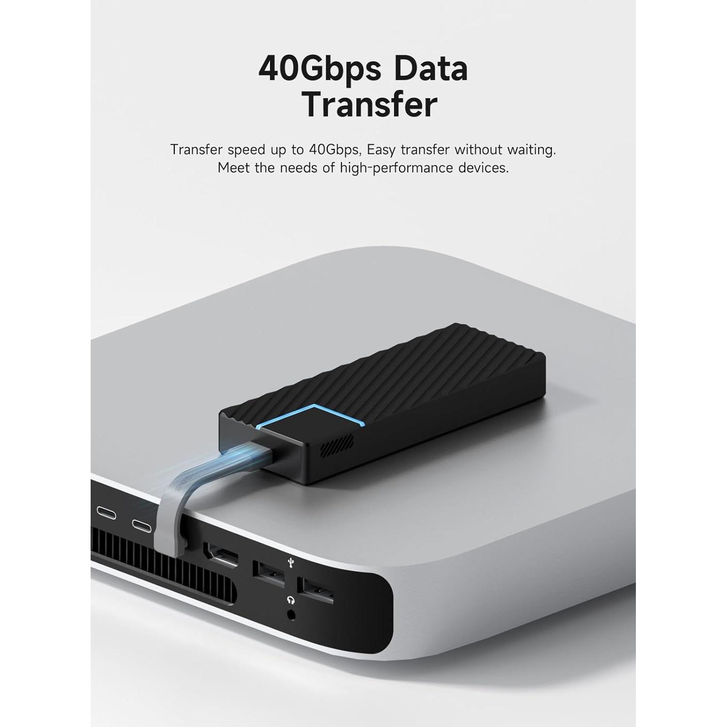 Cable USB C Corto Hagibis 240W 40Gbps 8K 60Hz 6cm