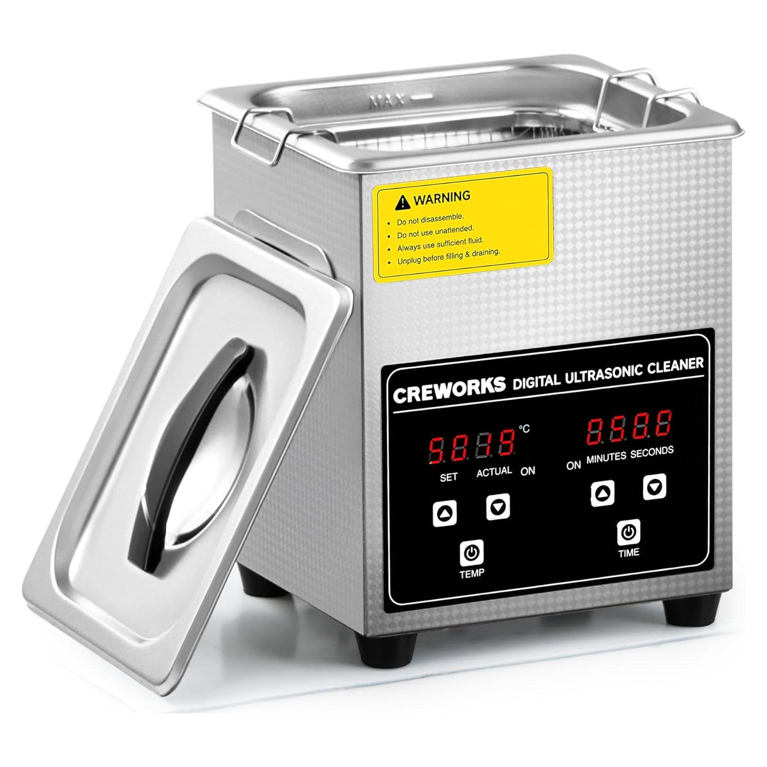 Máquina de Limpieza Ultrasónica CREWORKS 1.8L 60W Acero Inoxidable