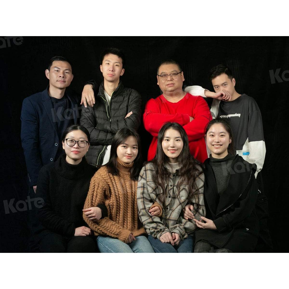 Kate 5ft×7ft Solid Black Backdrop Portrait Background for Photography Studio