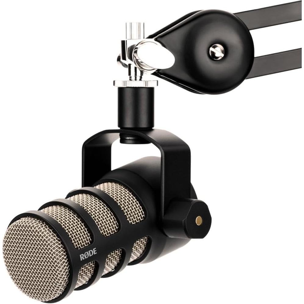 Micrófono Dinámico Rode PodMic para Podcasting + Soporte + Filtro Pop + Cable XLR 6m