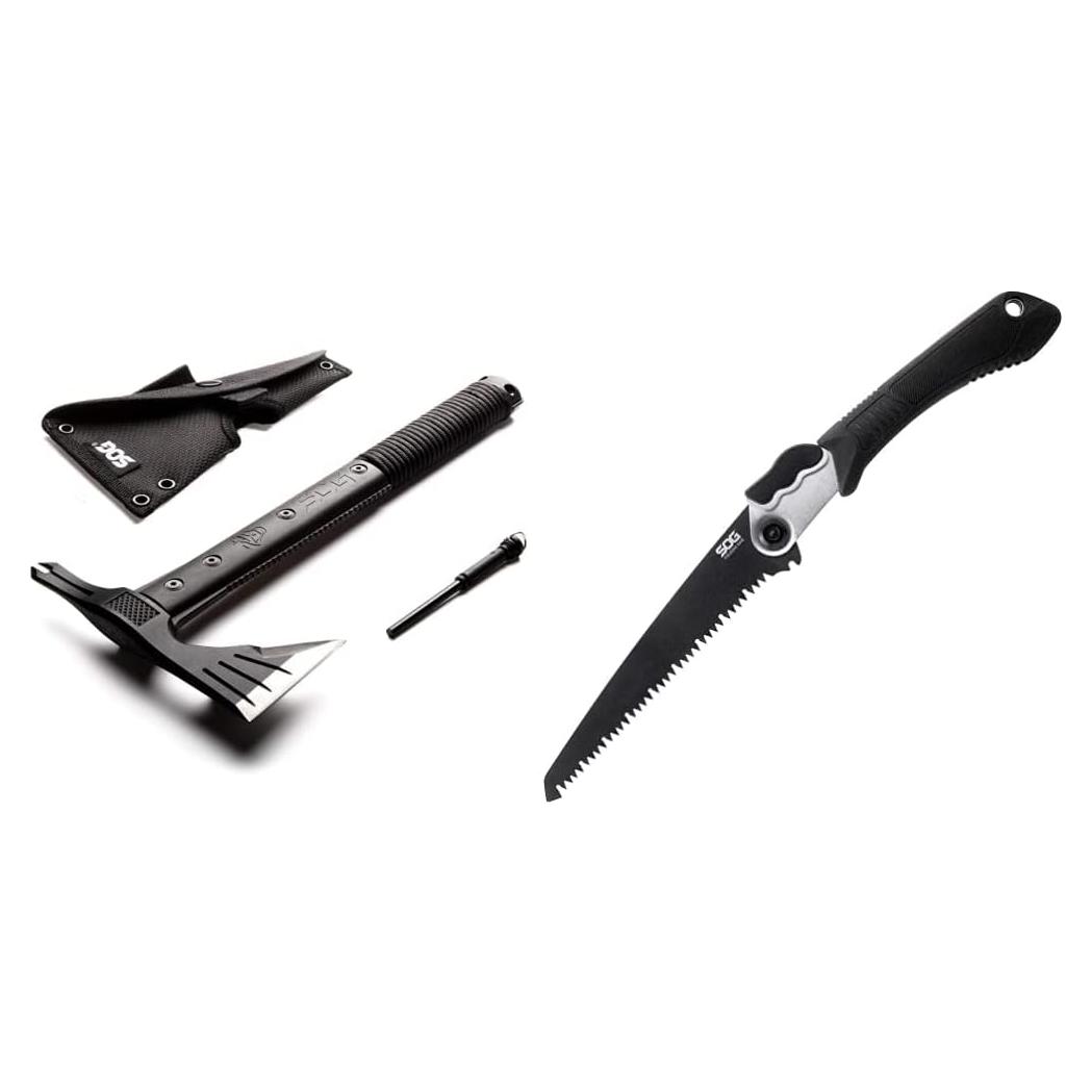 Hacha Táctica SOG SK1001-CP y Sierra Plegable F10N-CP