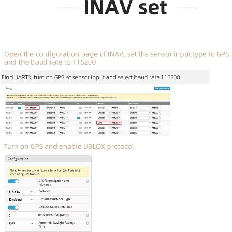 Módulo GPS HGLRC M100-5883 con brújula QMC 5883 para UAV