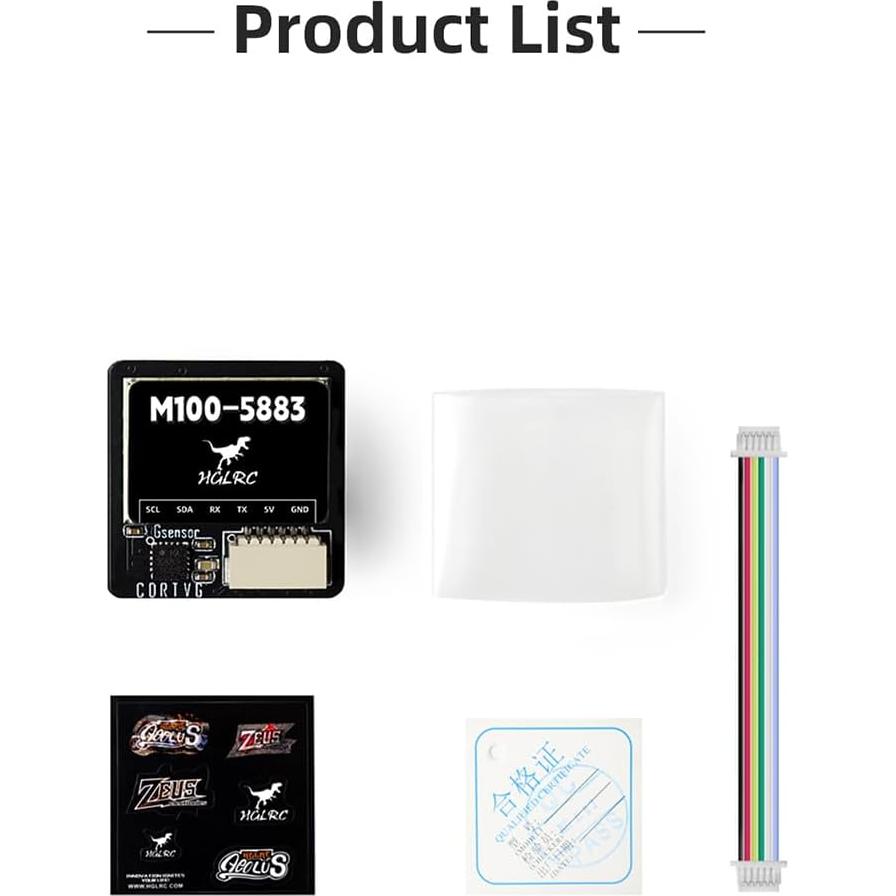 Módulo GPS HGLRC M100-5883 con brújula QMC 5883 para UAV