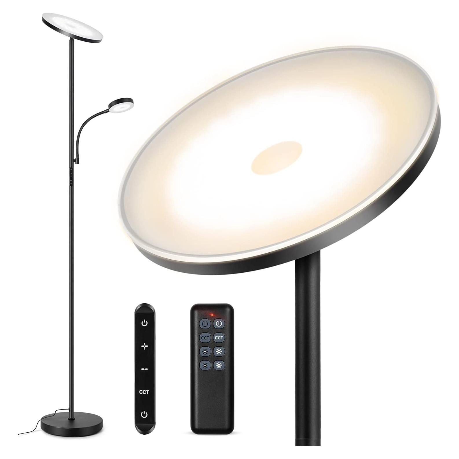 Lámpara de Pie LED OUTON 27W 2400LM y Lámpara de Lectura 7W