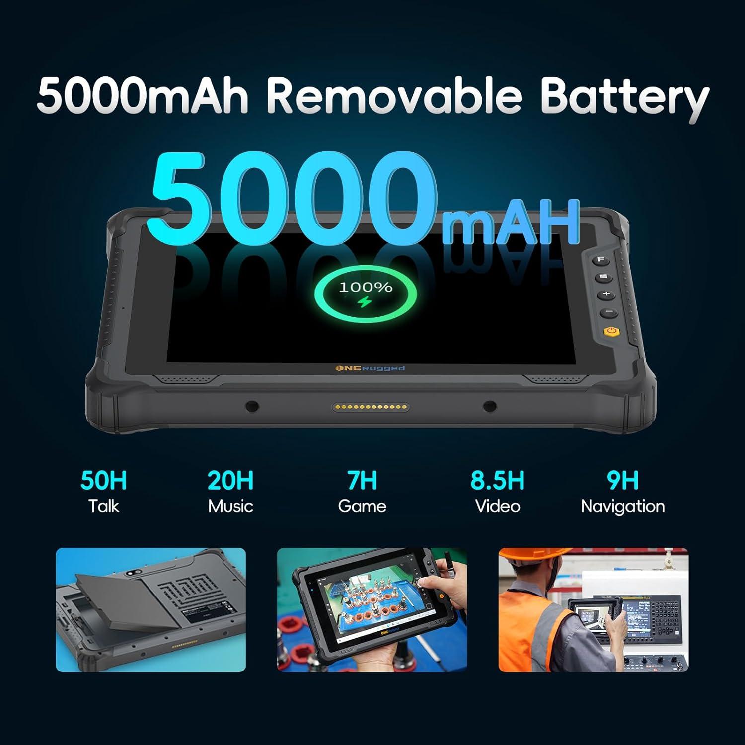 ONERugged Tableta M80J 8" Windows 11 Pro 8GB 128GB IP65