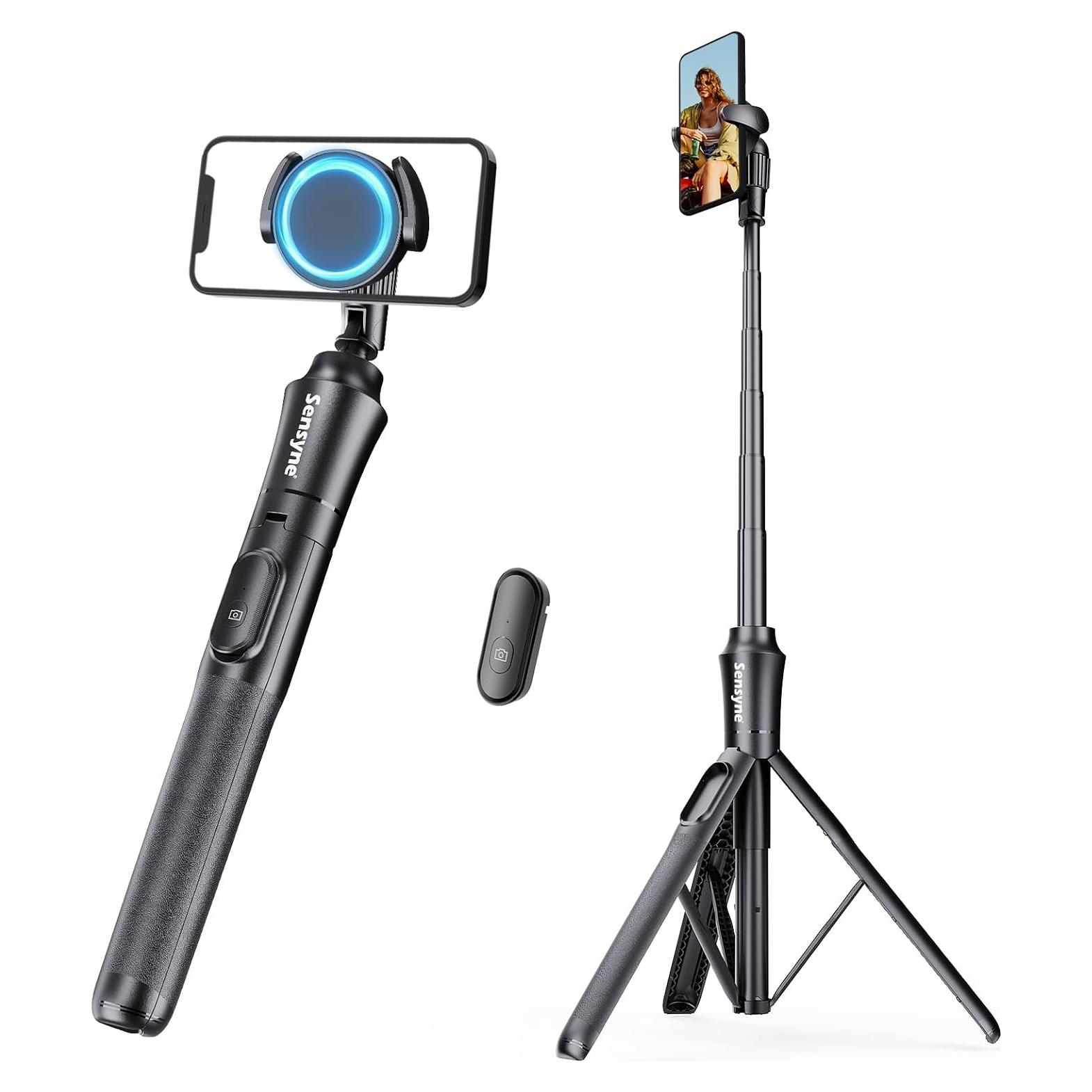 Trípode para Selfies Sensyne 62'' Magnético con Control Remoto