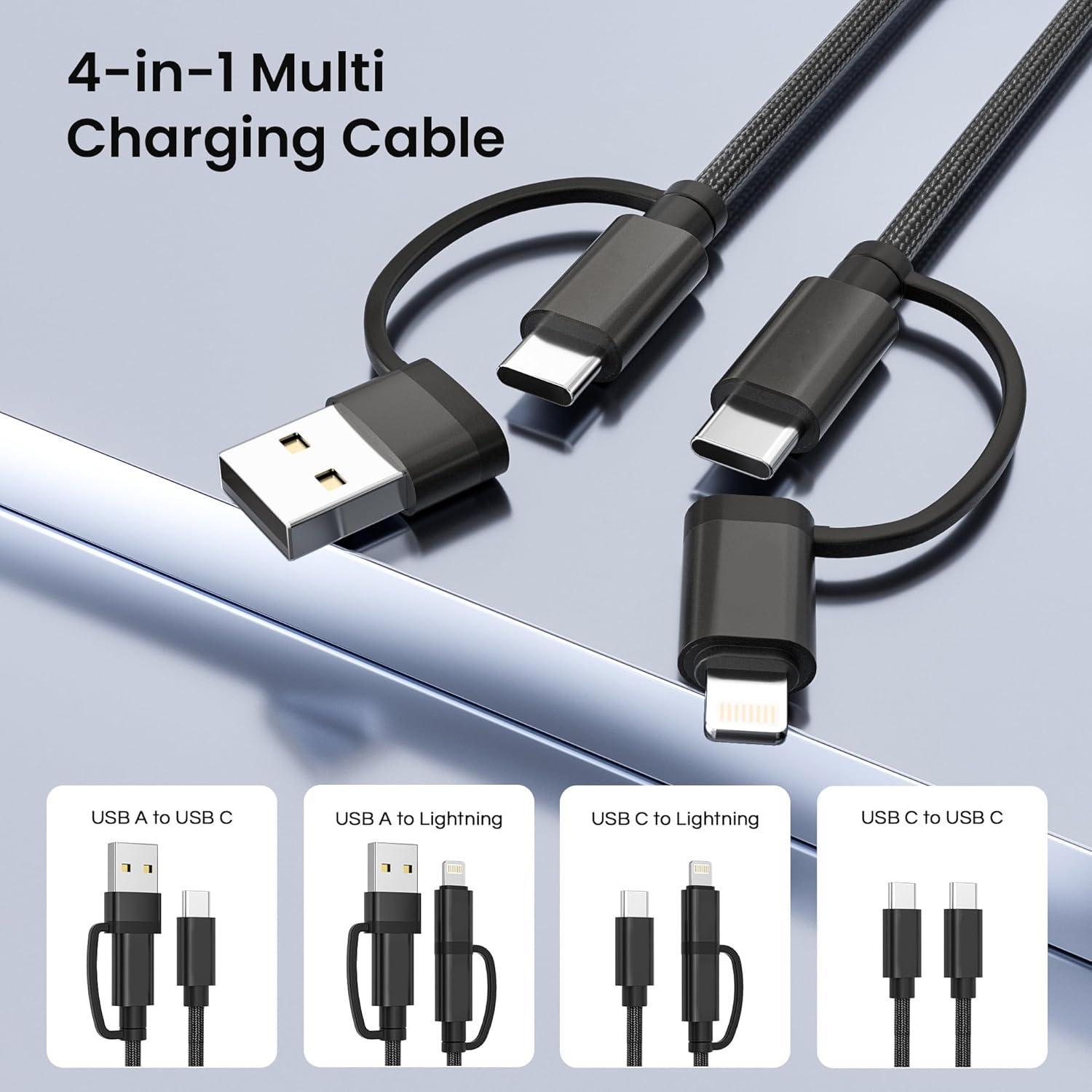 Cable USB C a USB C 4 en 1 Basesailor 30.48cm 60W