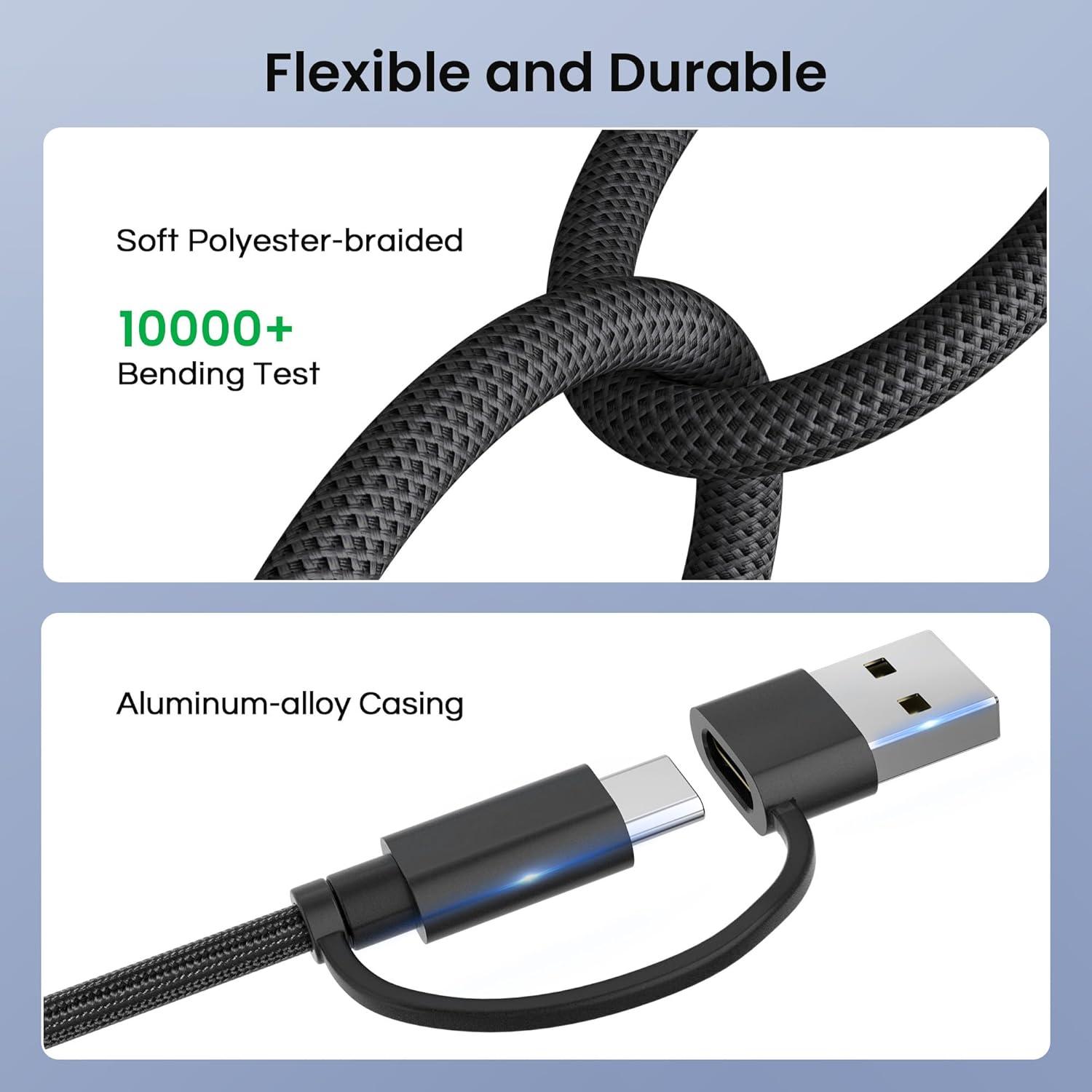 Cable USB C a USB C 4 en 1 Basesailor 30.48cm 60W