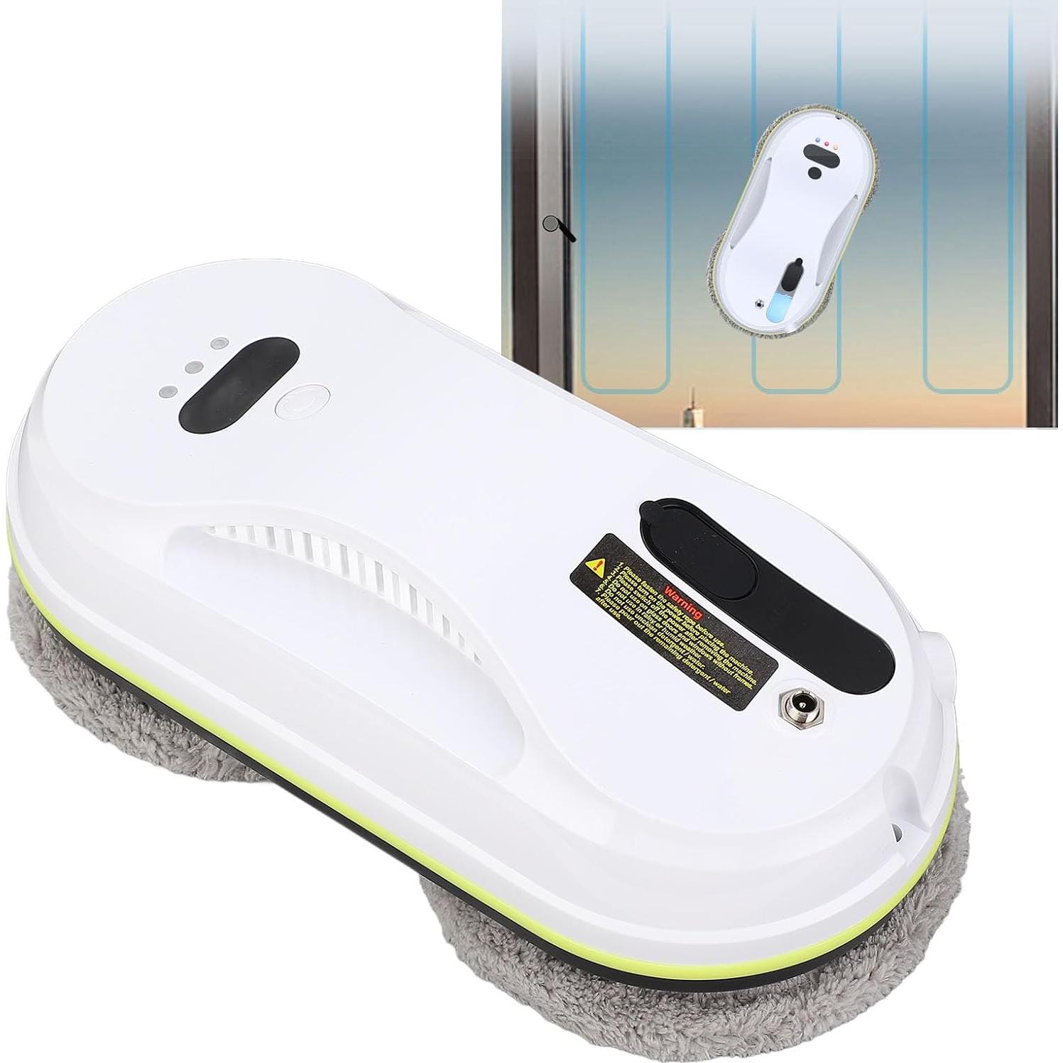 Hilitand Robotic Window Cleaner Full Automatic Cleaning with Intelligent Path Planning, Water Spray Window Cleaning Robot, Remote Control (US Plug 100-240V)