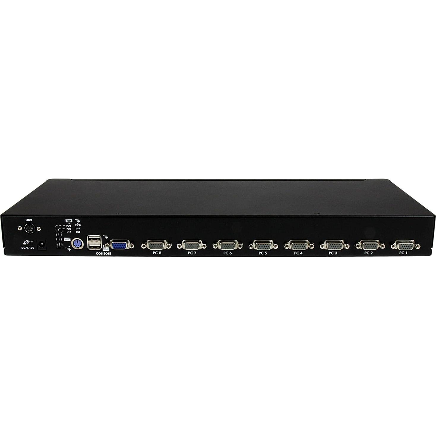 Conmutador KVM 8 Puertos StarTech.com USB PS/2 Montaje Rack 1U