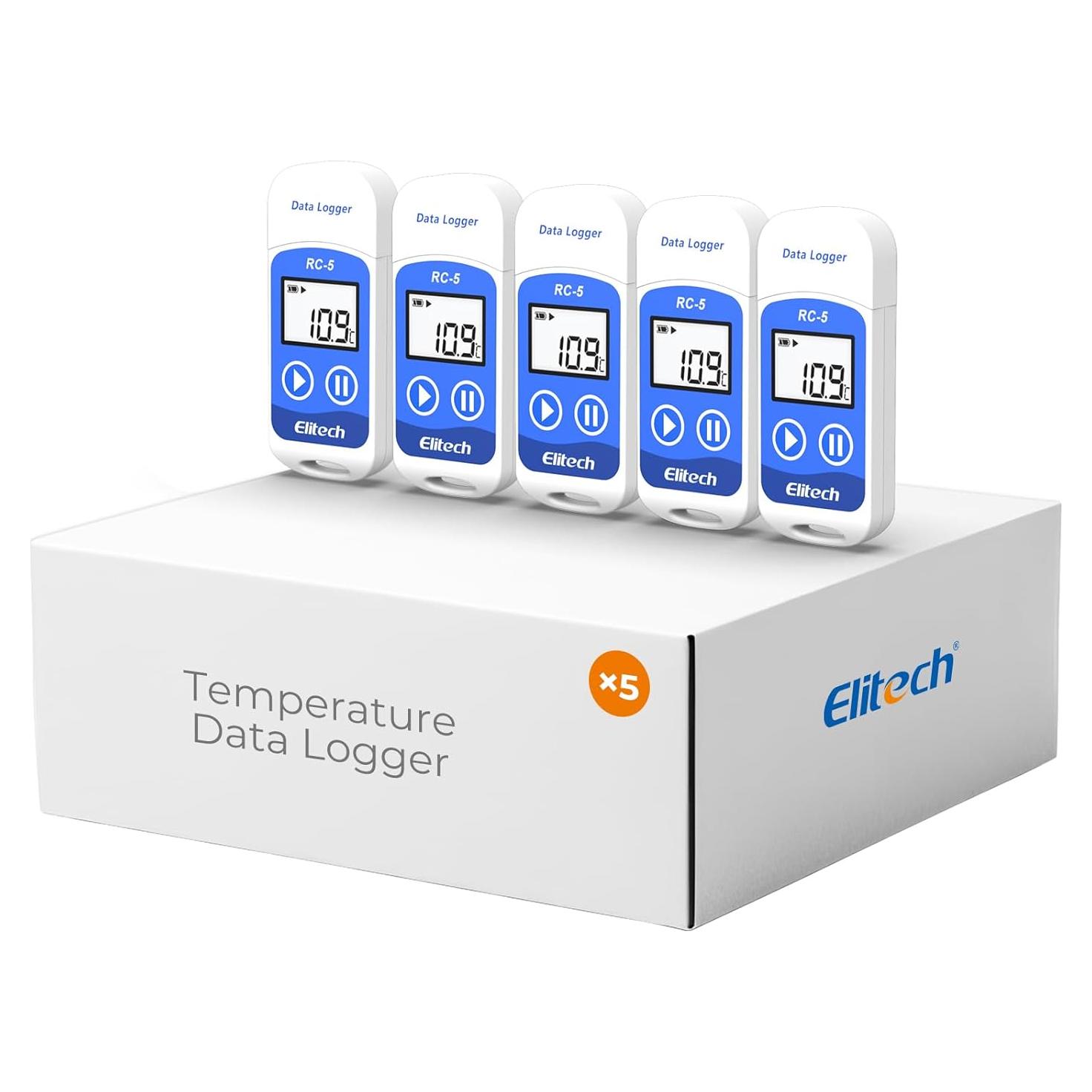 Registrador de Datos de Temperatura Elitech RC-5 5 Paquete
