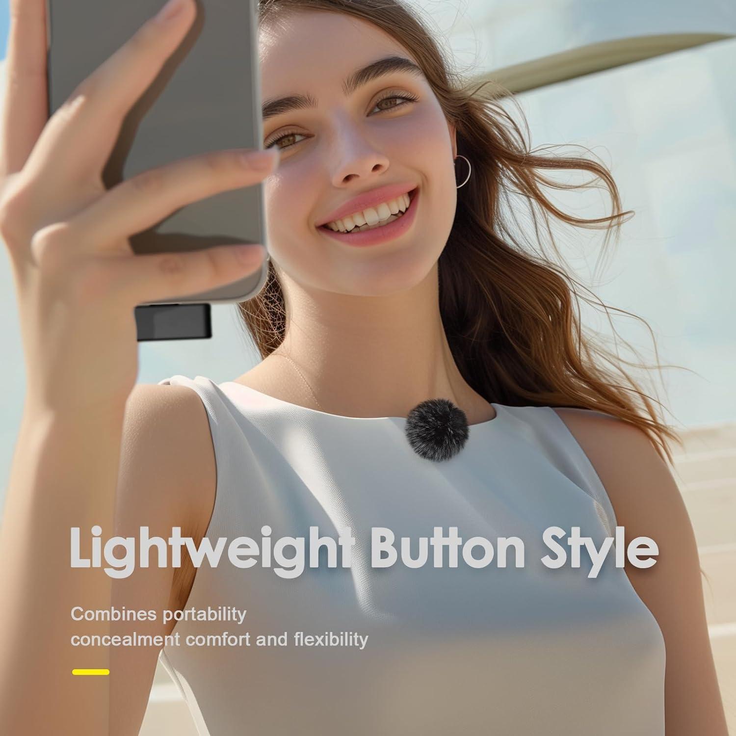 Micrófono Lavalier Inalámbrico Rythflo para iPhone/Android