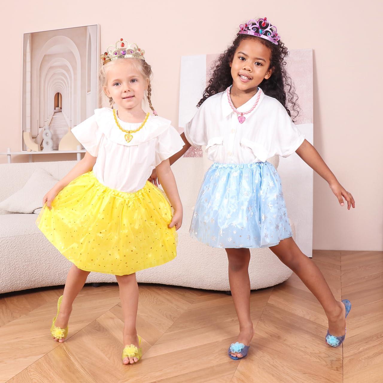 Conjunto de Princesa Meland para Niñas 3 Faldas y Accesorios
