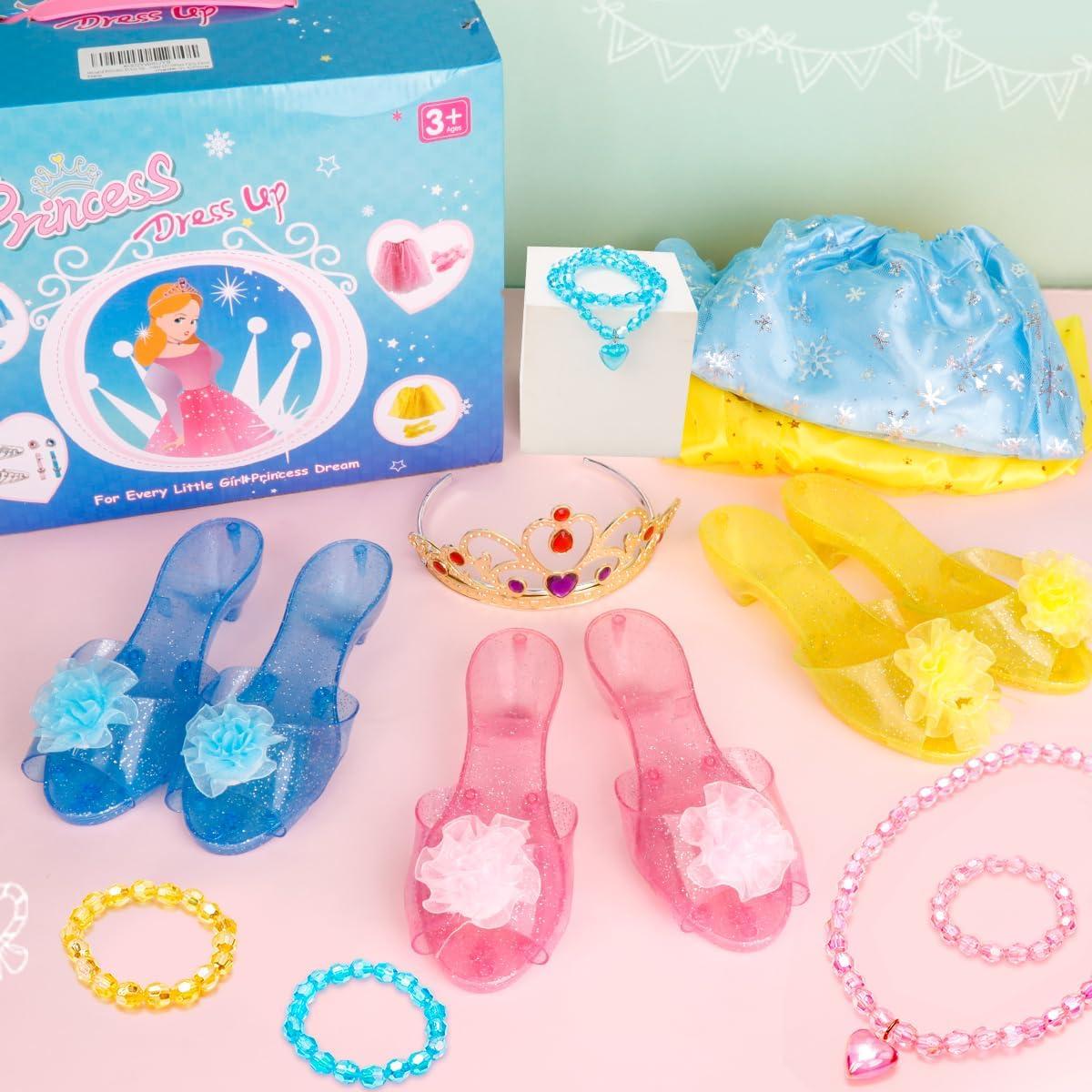 Conjunto de Princesa Meland para Niñas 3 Faldas y Accesorios