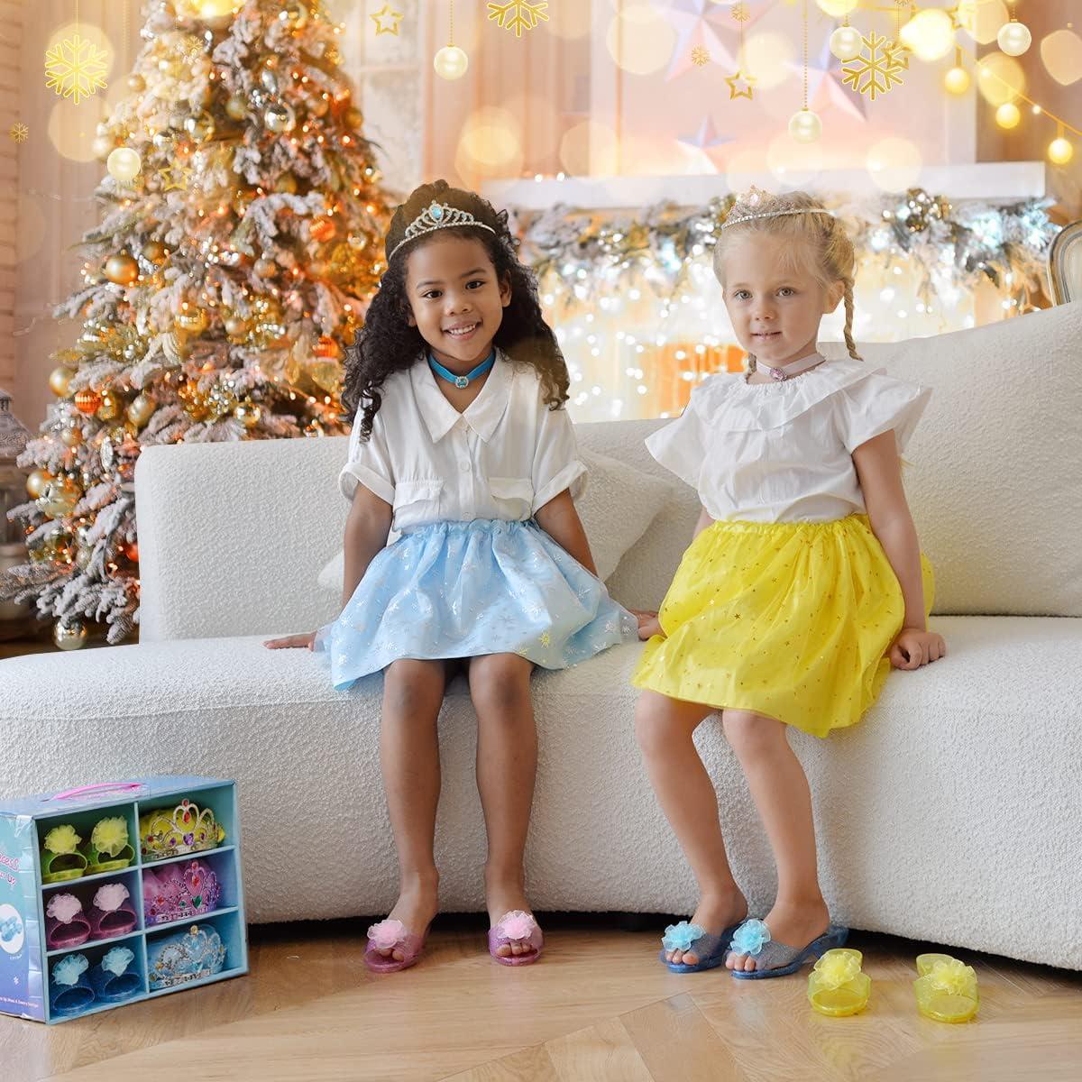 Conjunto de Princesa Meland para Niñas 3 Faldas y Accesorios