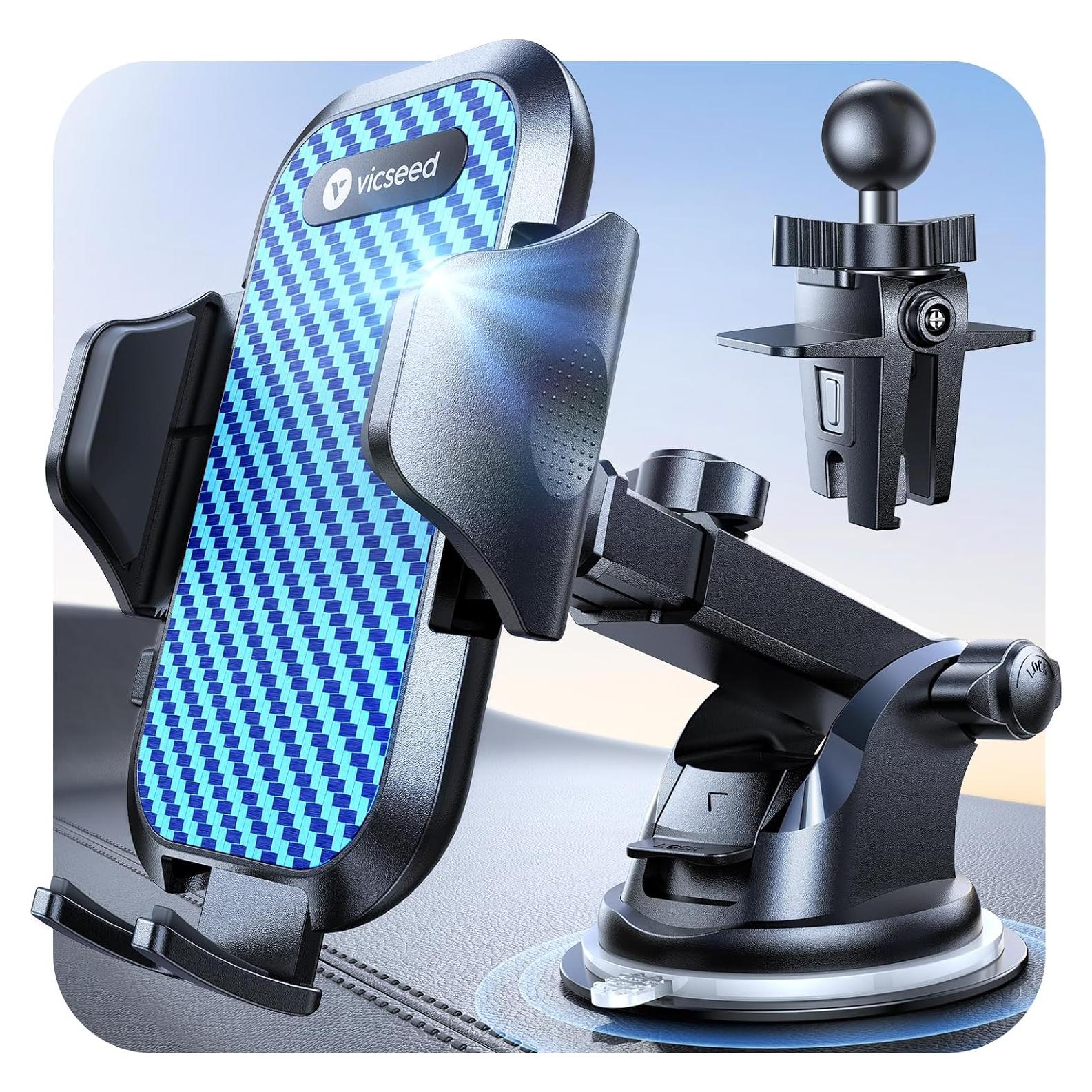 Soporte de Teléfono para Coche VICSEED Azul Ajustable 331g