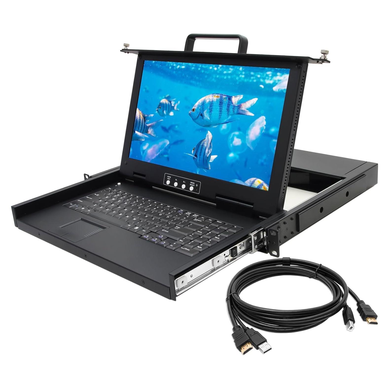 Consola KVM Montaje en Rack 1U Kinan 15.6" HDMI 1080P