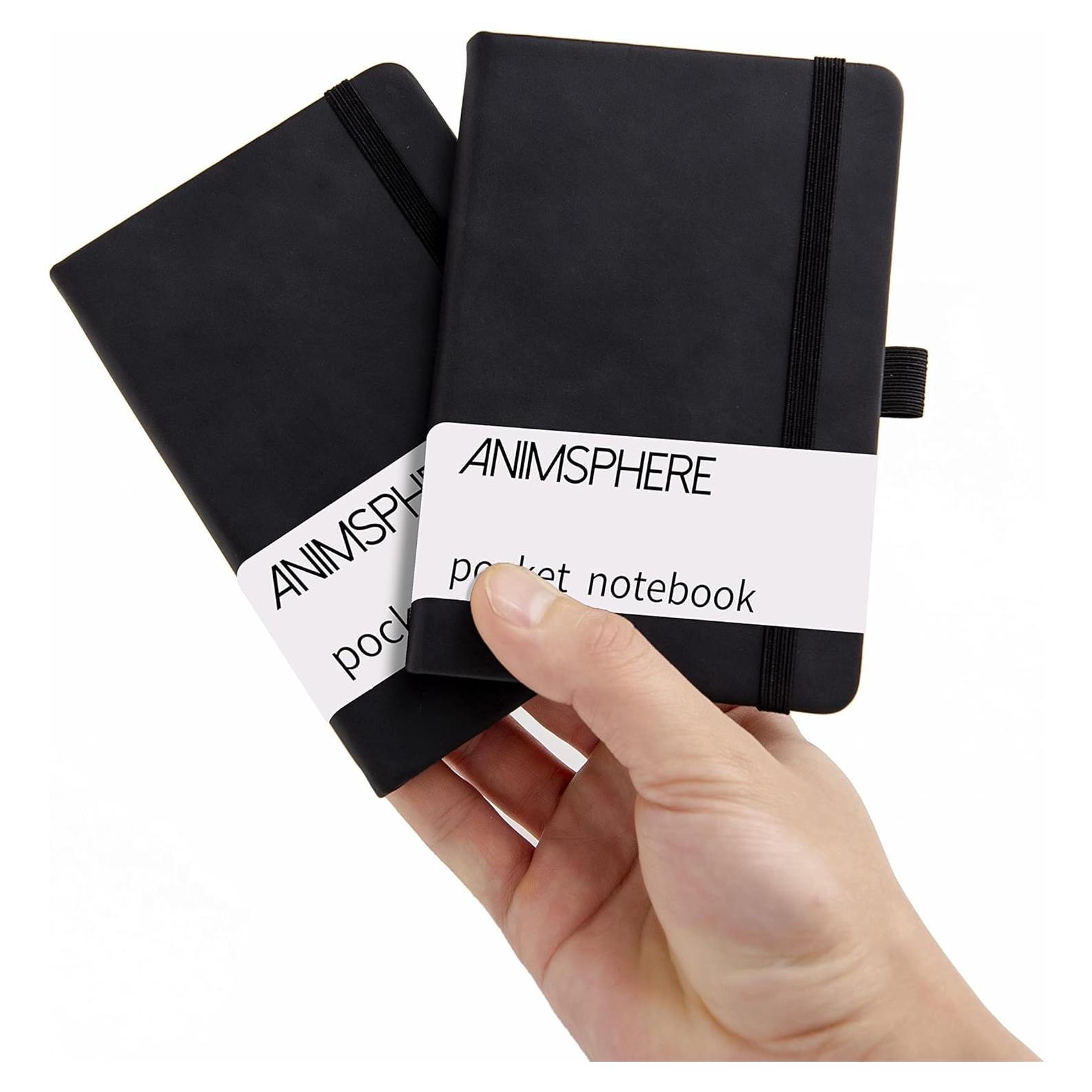 Cuaderno de Bolsillo Animusphere Negro 10.2x14.5 cm 200 Páginas