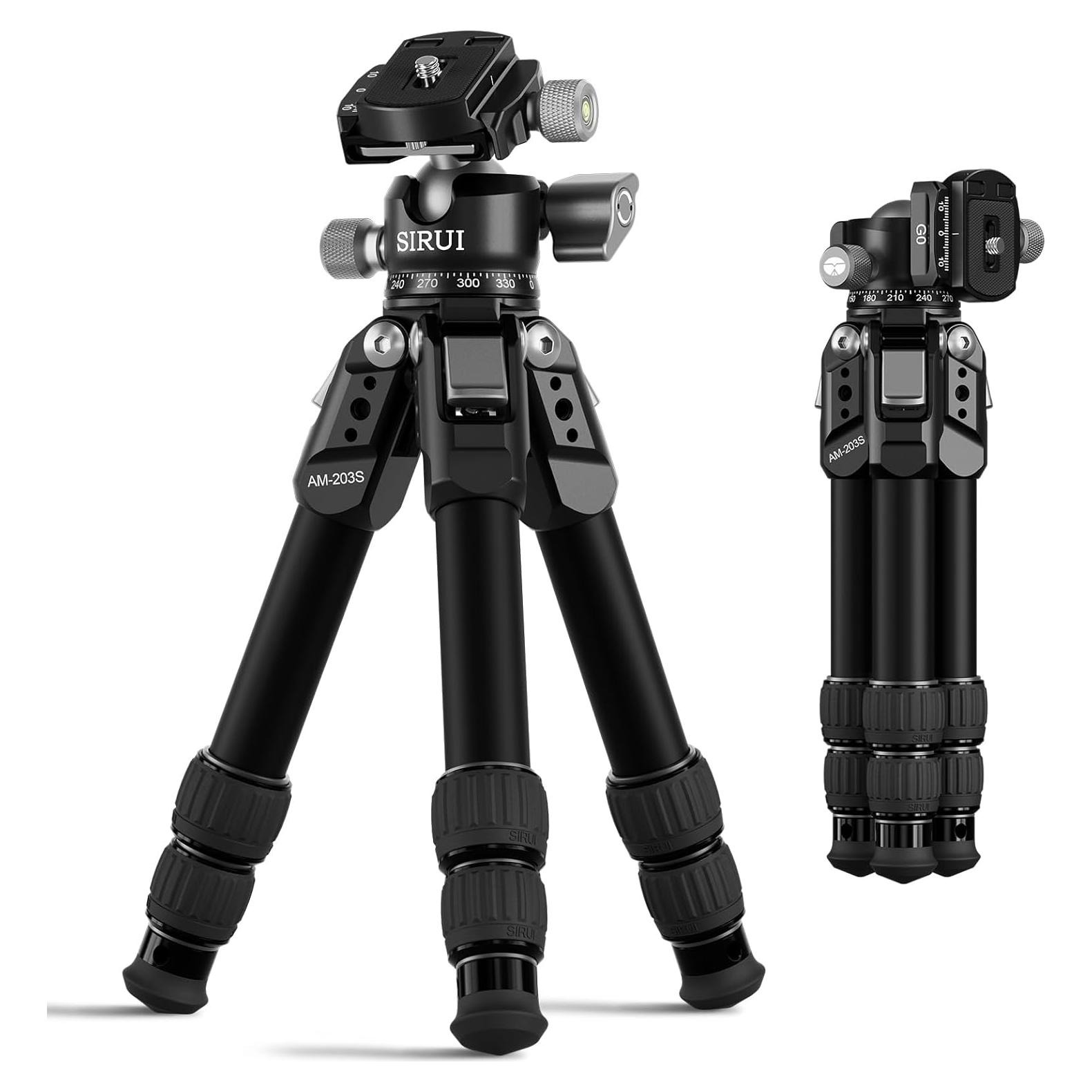 Trípode Mini SIRUI AM-203S+G0 Aluminio 0.91kg 15kg Carga