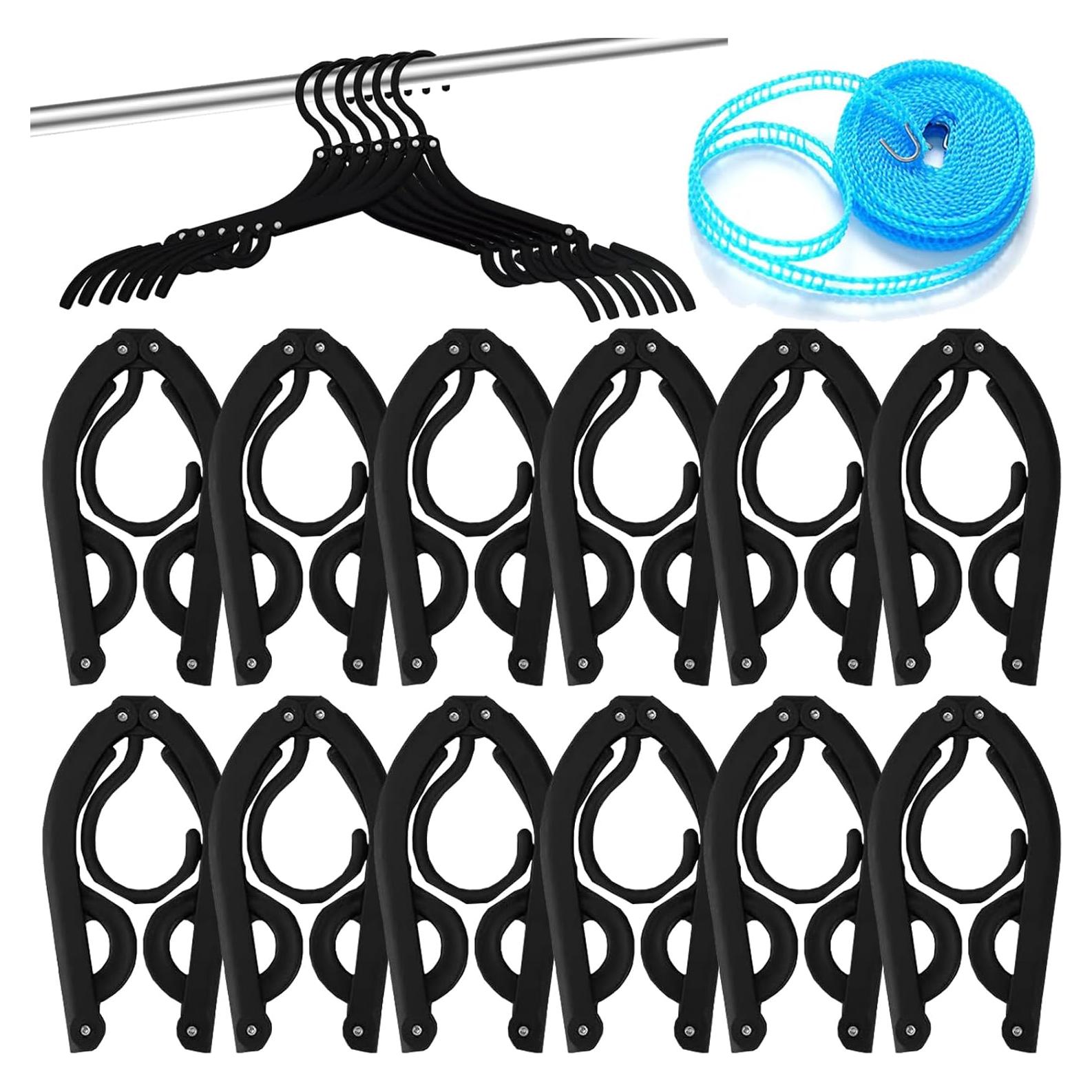 12 Perchas Plegables Antideslizantes Exinddea para Viaje