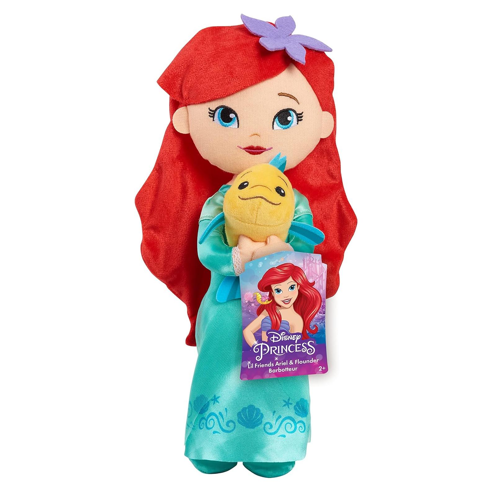 Muñeca de peluche Disney Princess Ariel y Flounder 35,56 cm