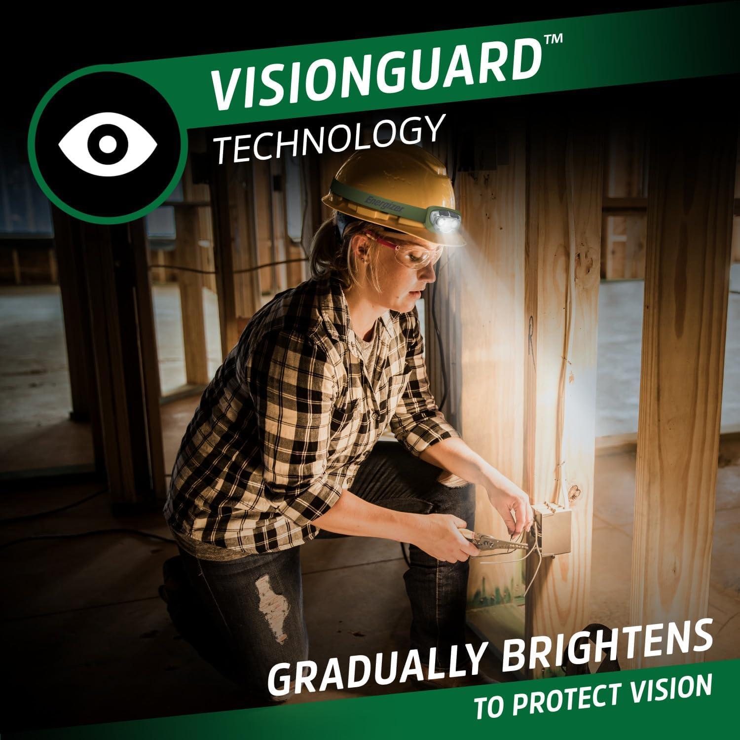 Linterna Frontal Recargable Energizer PRO-400, 400 Lúmenes, IPX4