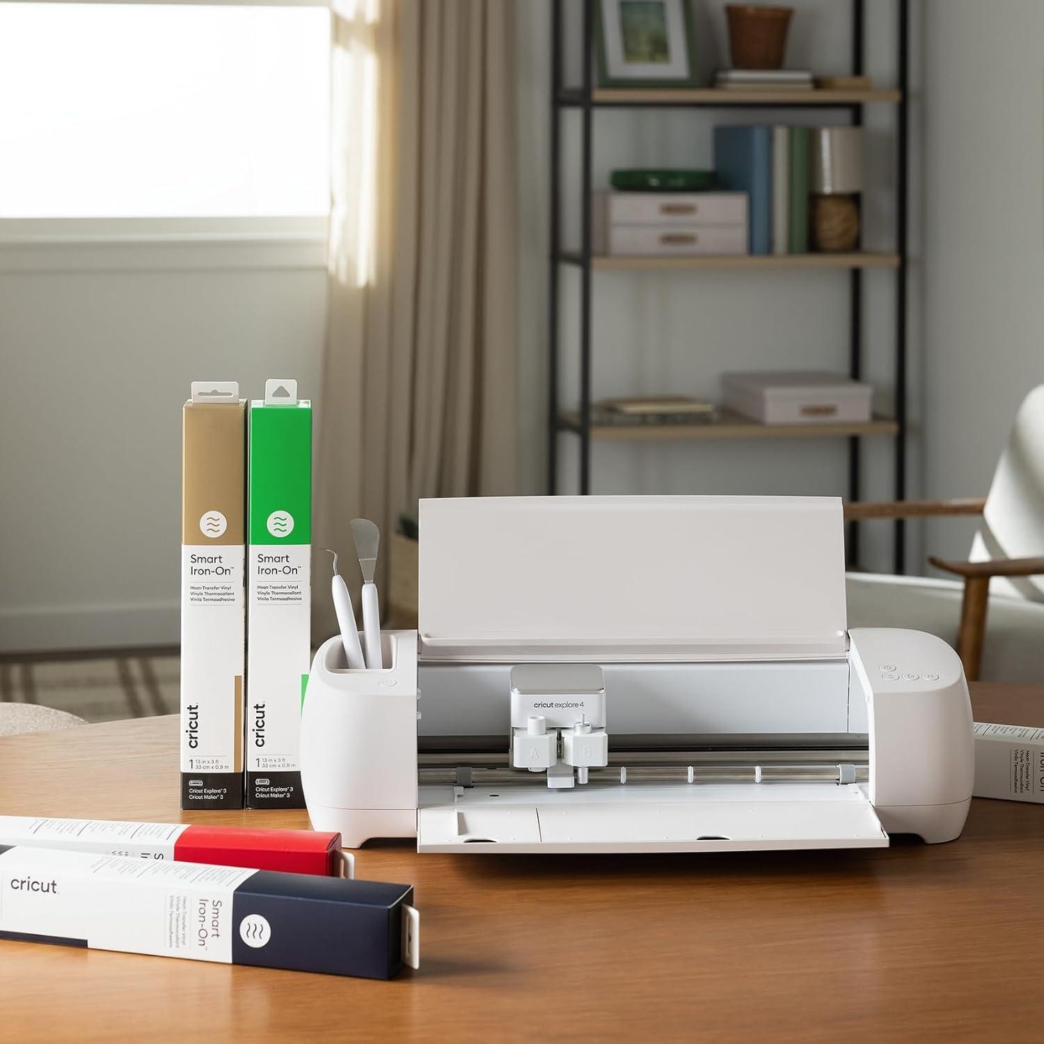 Cricut Explore 4 and Easy Press 3 Machine Combo Bundle - Craft Cutting Machine with Heat Press Machine (9 in x 9 in) and Iron-on Materials for DIY T-shirts, Tote Bags and Hoodies, Sublimation Projects