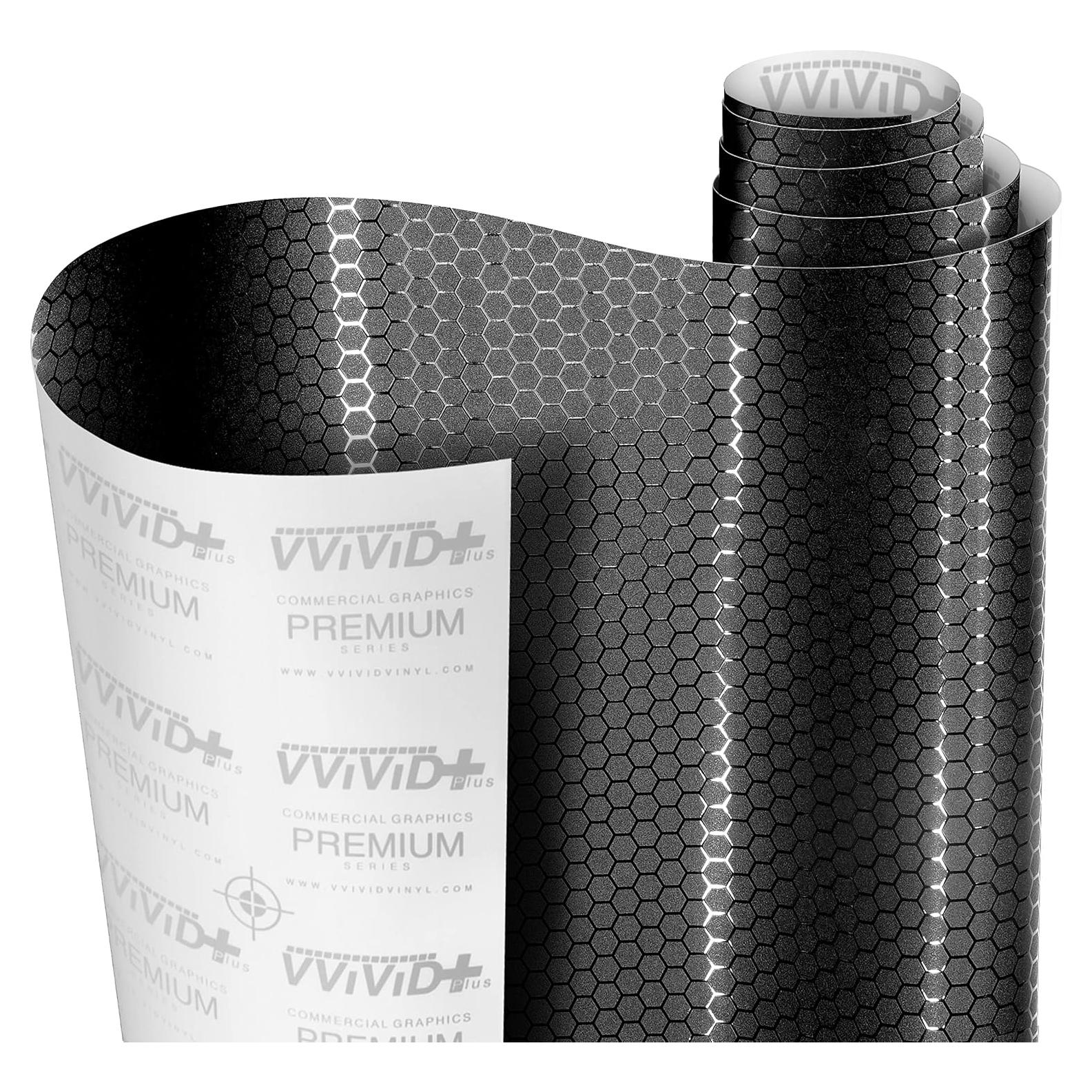 Vinilo Envoltura Vehículos VViViD Honeycomb Negro Mate 30.48x152.4cm