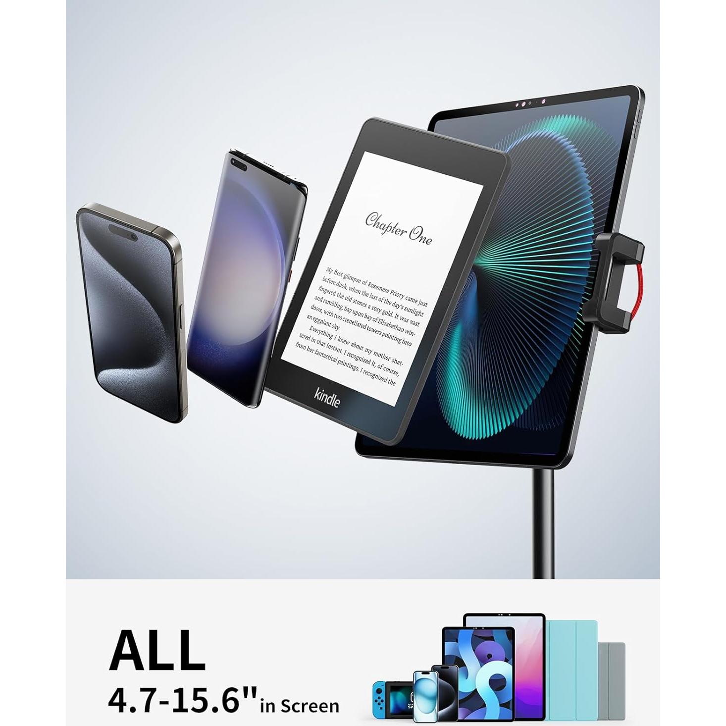 Soporte Ajustable para Tableta SAIJI S3E-2, 29-46 cm, Negro