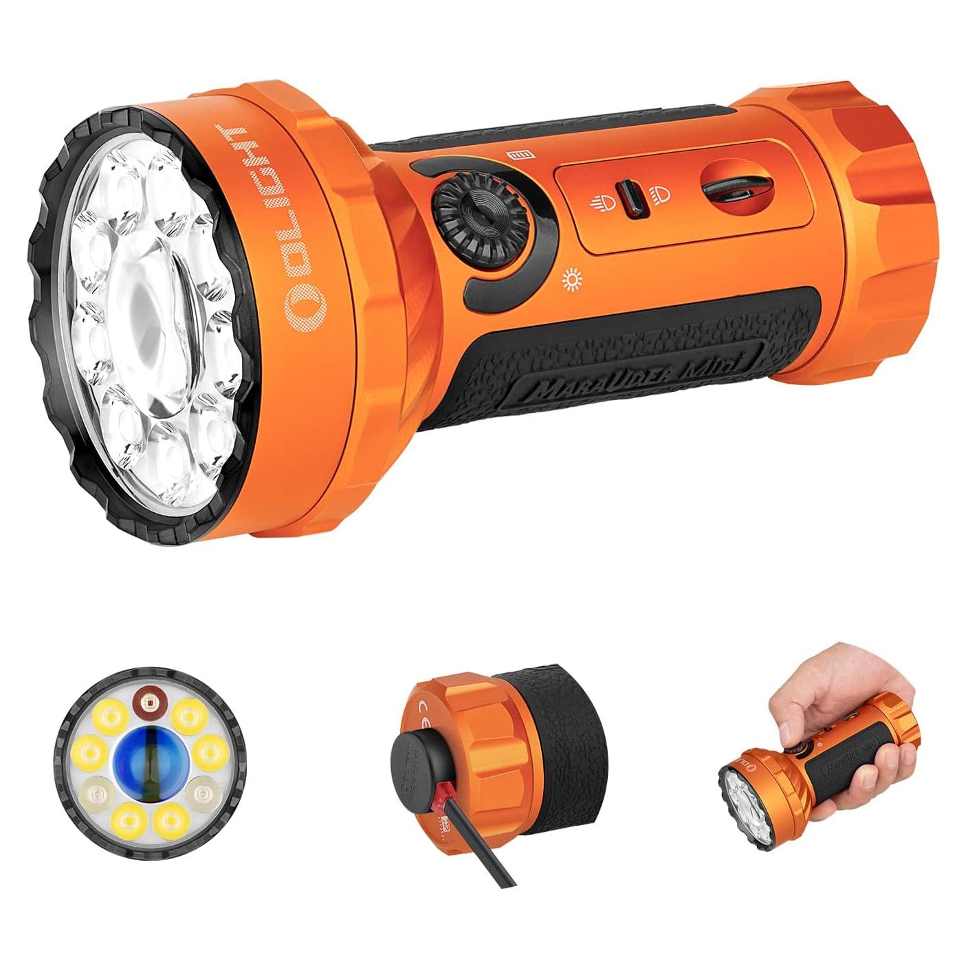 Linterna Recargable OLIGHT Marauder Mini 7000 Lúmenes Naranja
