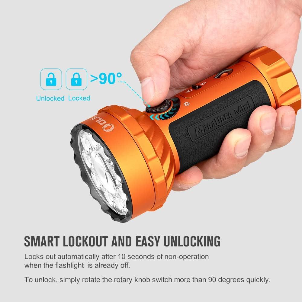 Linterna Recargable OLIGHT Marauder Mini 7000 Lúmenes Naranja