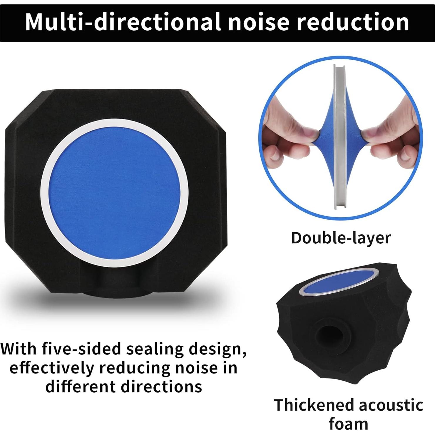 Escudo de Aislamiento de Micrófono Ktondic PF8 - Espuma Absorbente