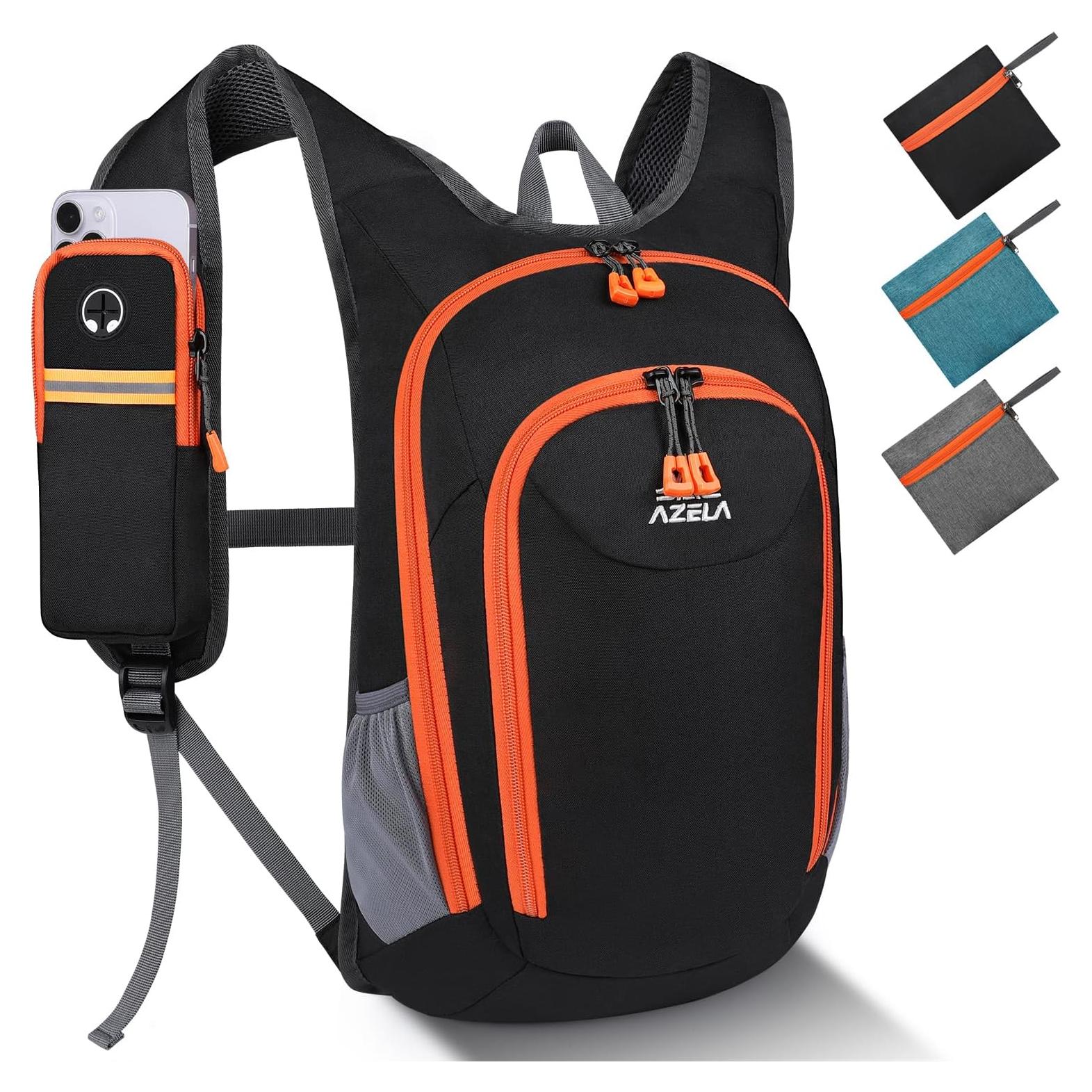 Mochila Plegable 15L Esup Negra para Senderismo y Viajes