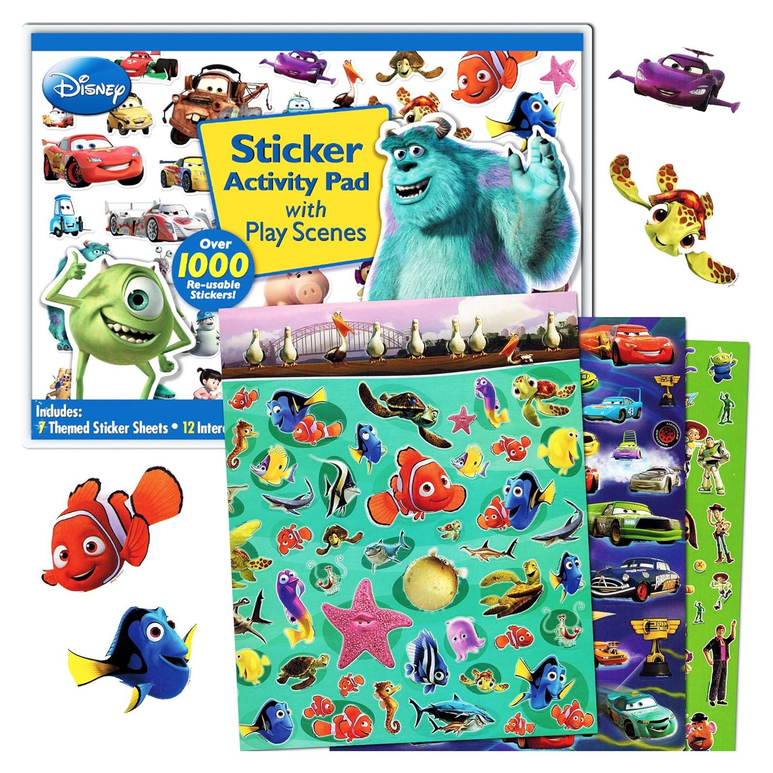 Almohadilla de Pegatinas Disney Monsters Inc 1000 Reposicionables