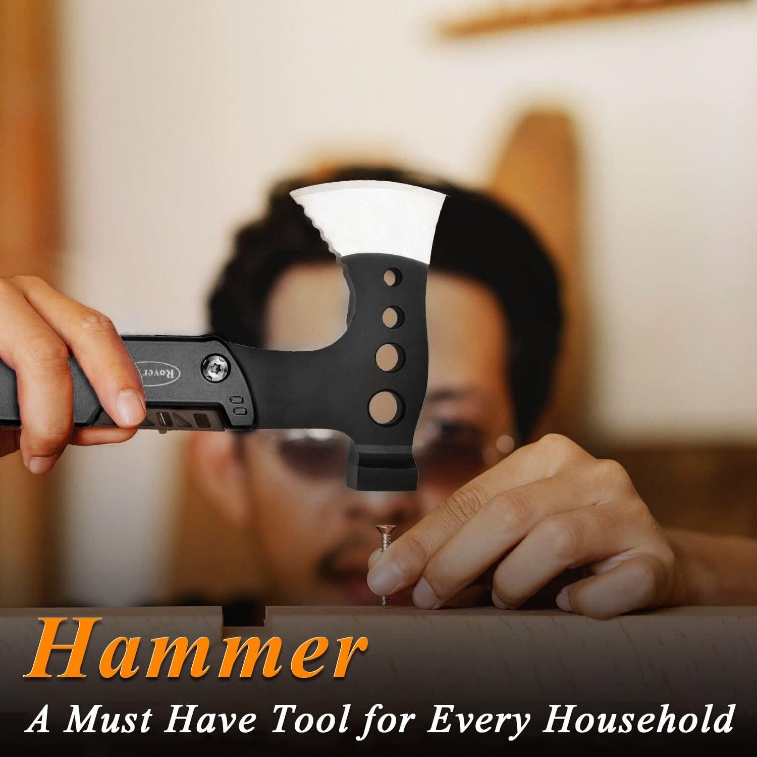 Hacha Multiherramienta RoverTac 11-en-1 Acero Inoxidable Camping