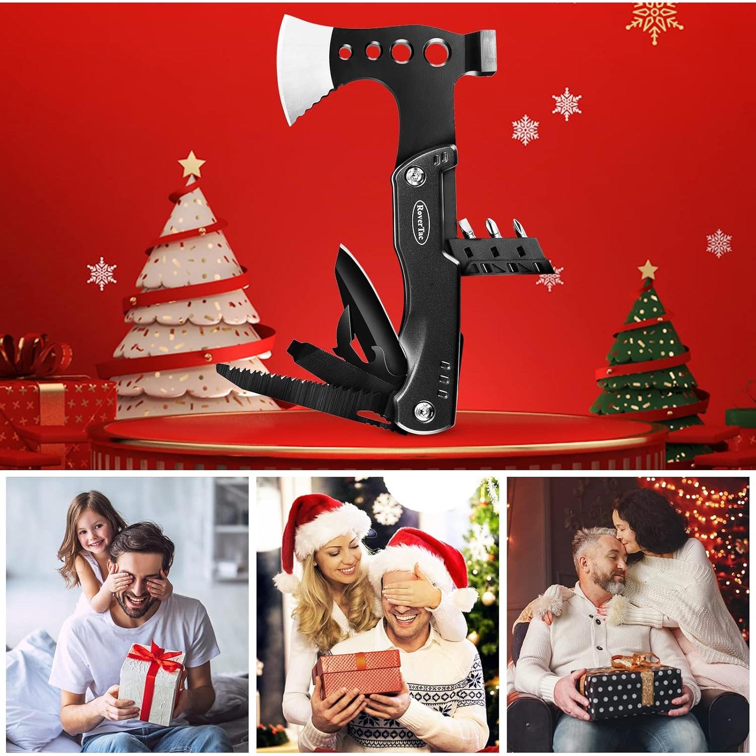 Hacha Multiherramienta RoverTac 11-en-1 Acero Inoxidable Camping