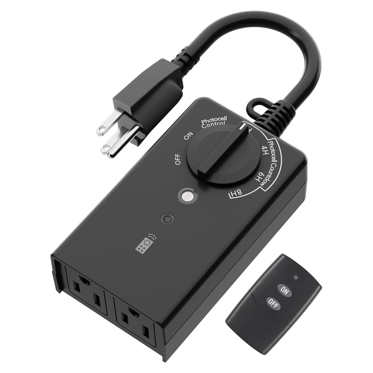 Temporizador de Luz Exterior BN-LINK 15A con Control Remoto