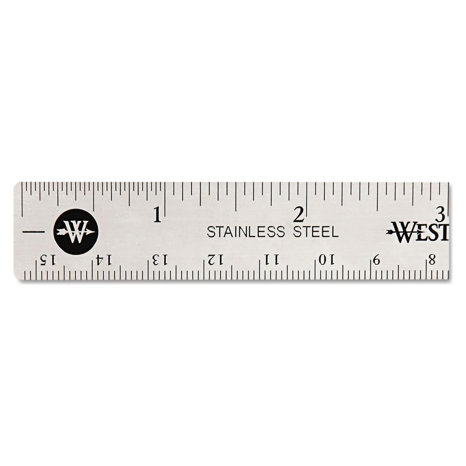 Regla de Acero Inoxidable Westcott 10414 15.24 cm Antideslizante